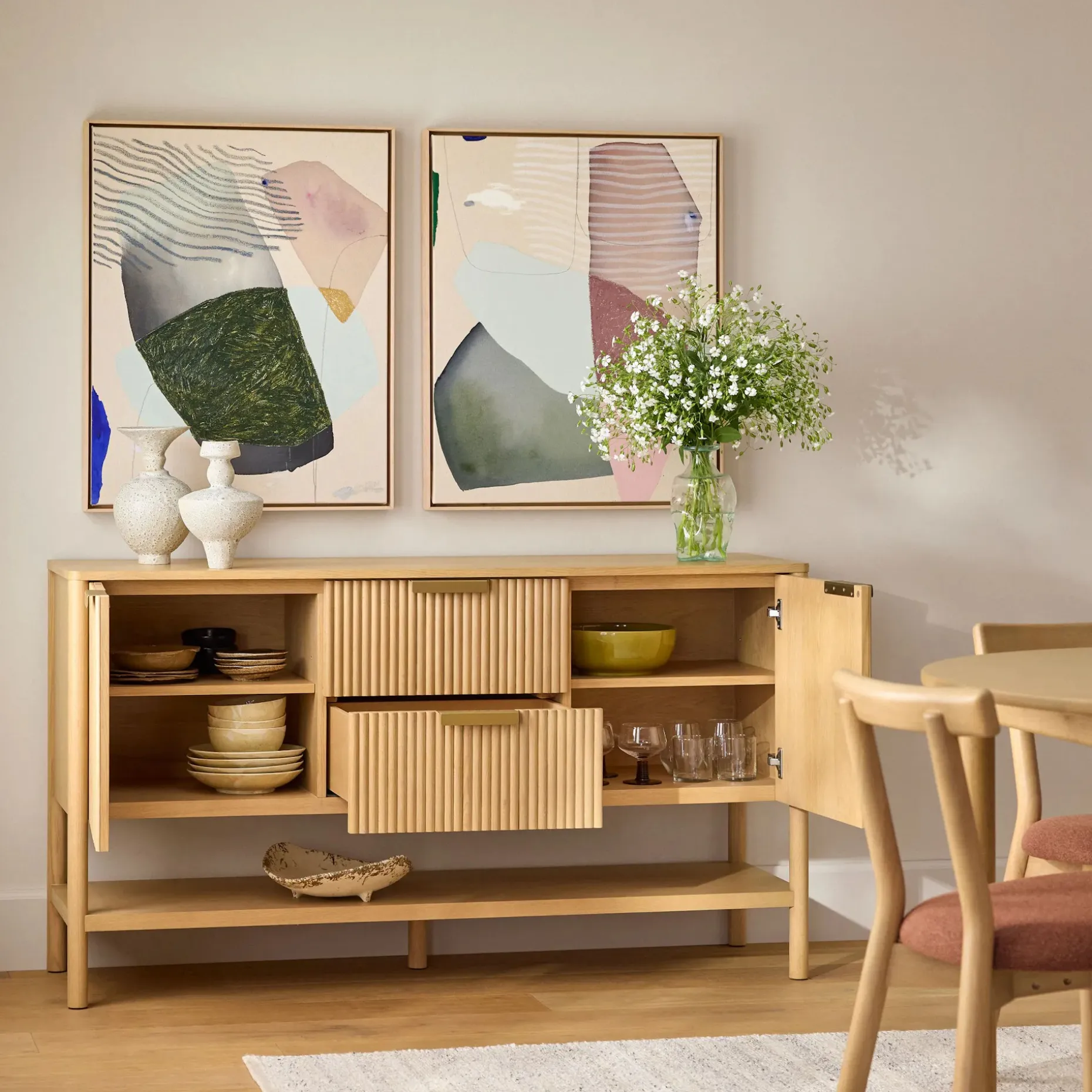 Liv 58" Sideboard - White Oak