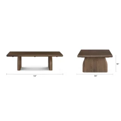 Lloyd 54" Coffee Table - Warm Brown
