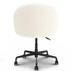 Loa Office Chair - Short Shearling White