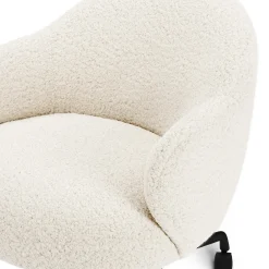 Loa Office Chair - Short Shearling White