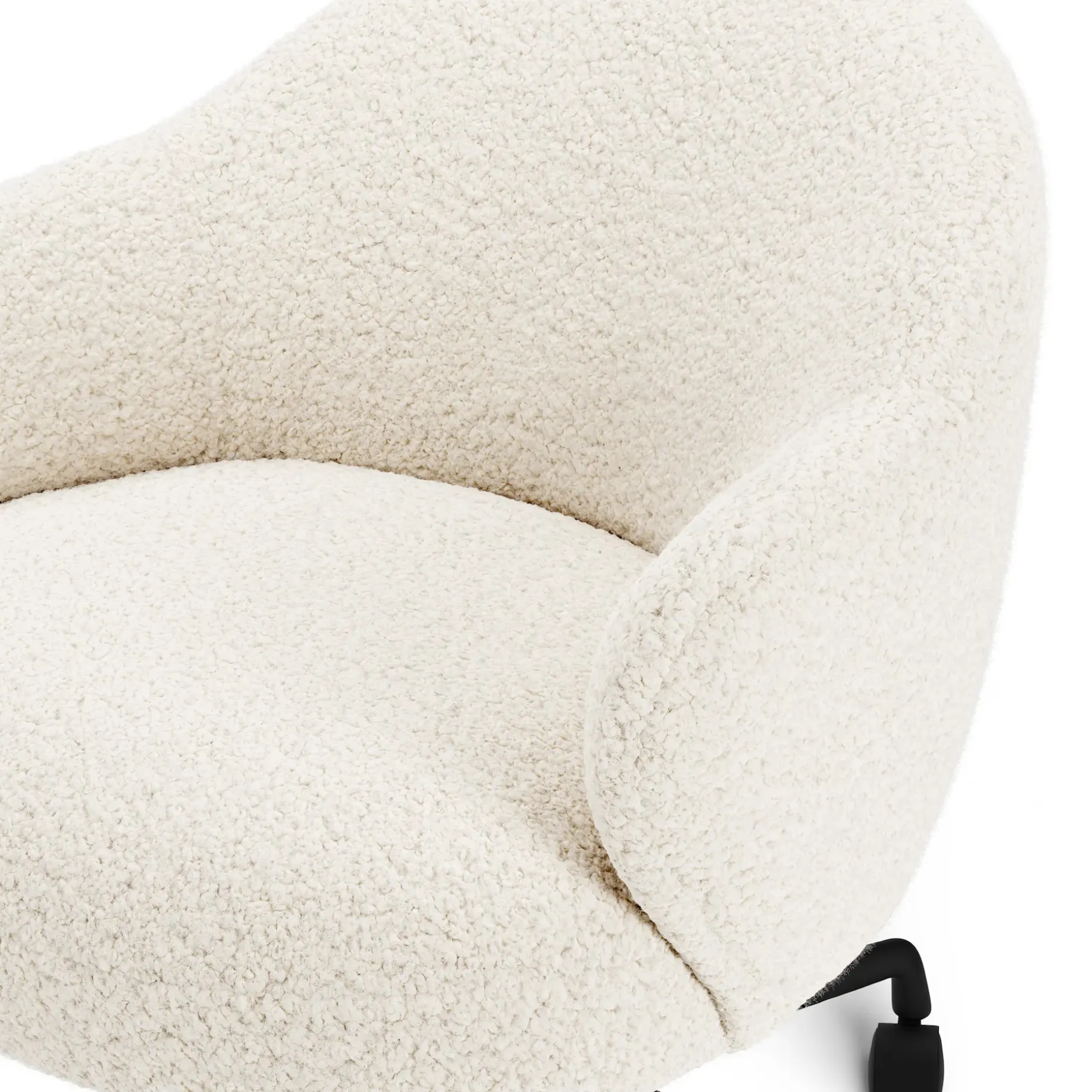 Loa Office Chair - Short Shearling White