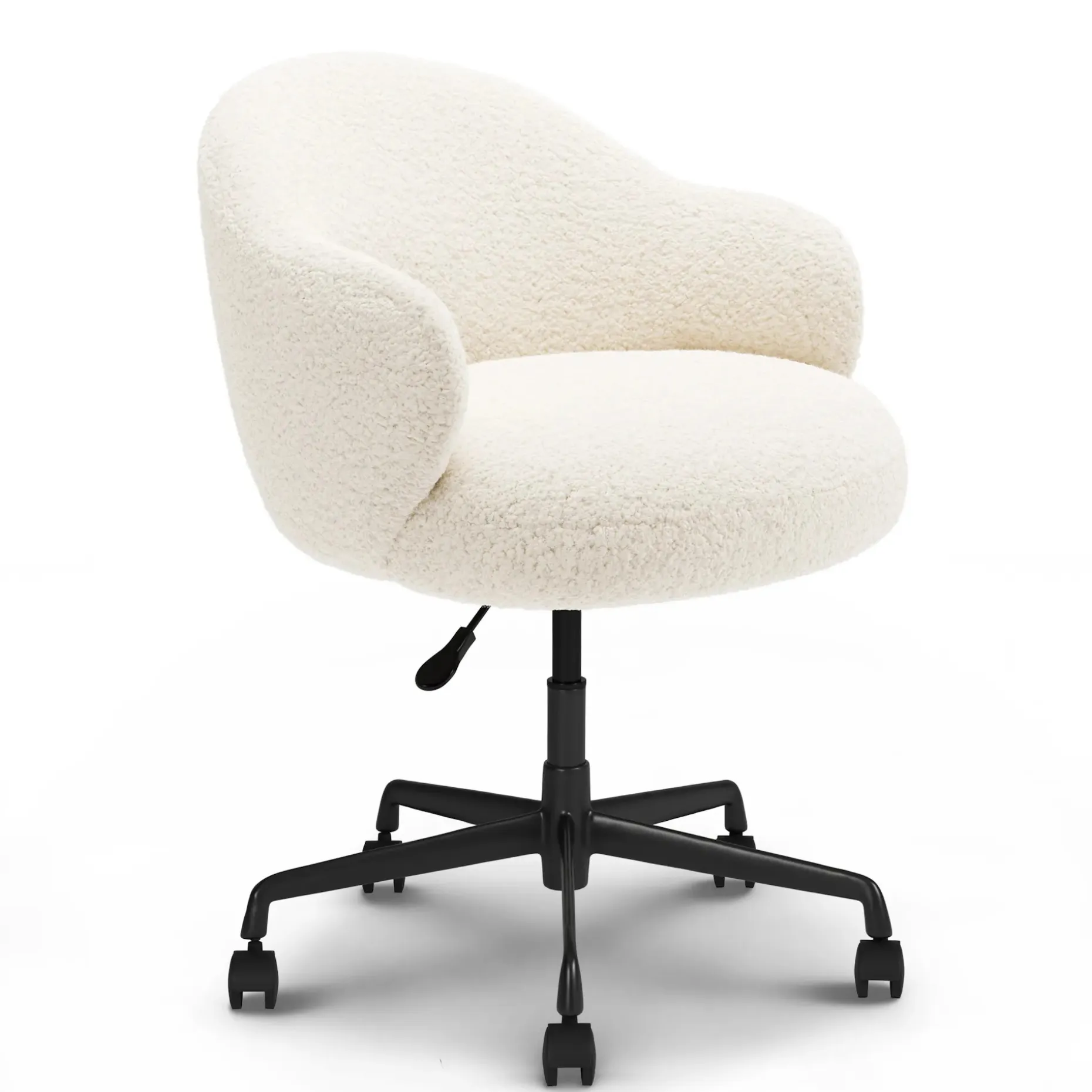 Loa Office Chair - Short Shearling White