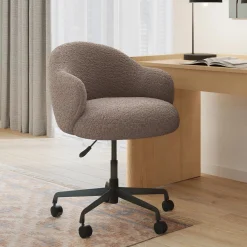 Loa Office Chair - Short Shearling Taupe