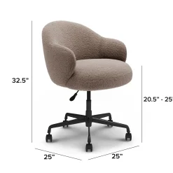 Loa Office Chair - Short Shearling Taupe