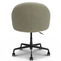 Loa Office Chair - Short Shearling Green