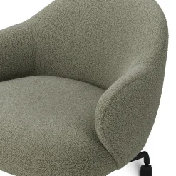 Loa Office Chair - Short Shearling Green
