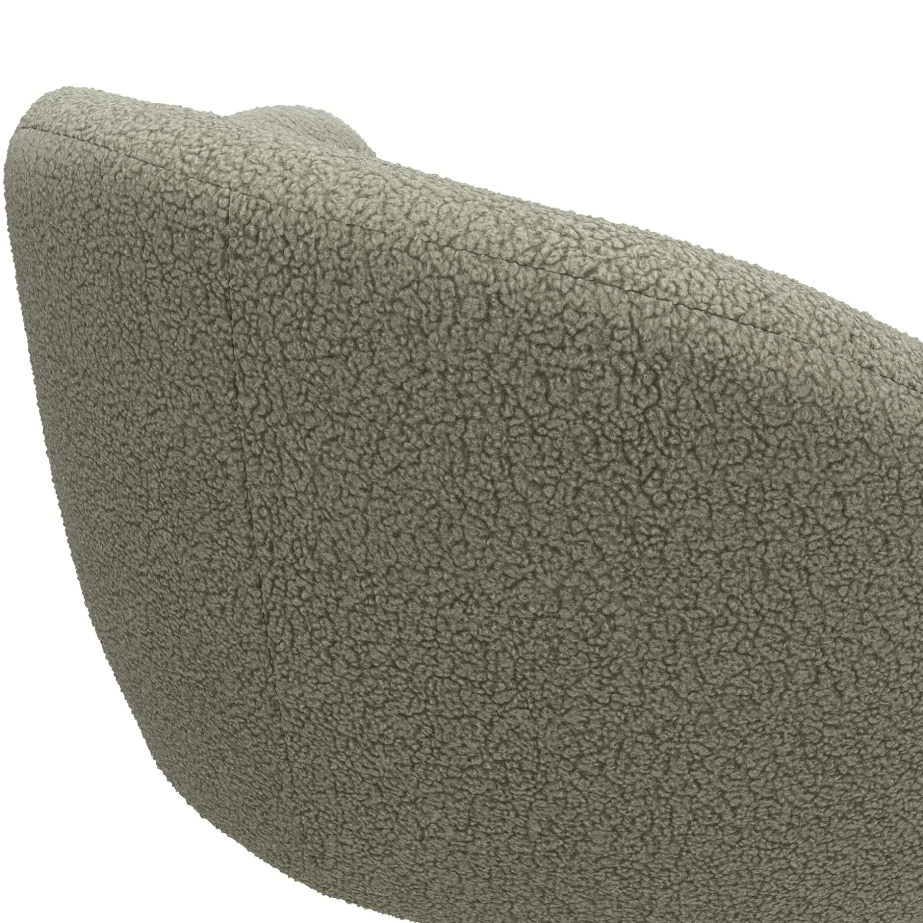 Loa Office Chair - Short Shearling Green