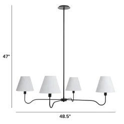 Lombard Chandelier - Black