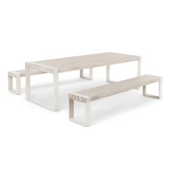 Lubek 94.5" Outdoor Dining Set - Byron Gray