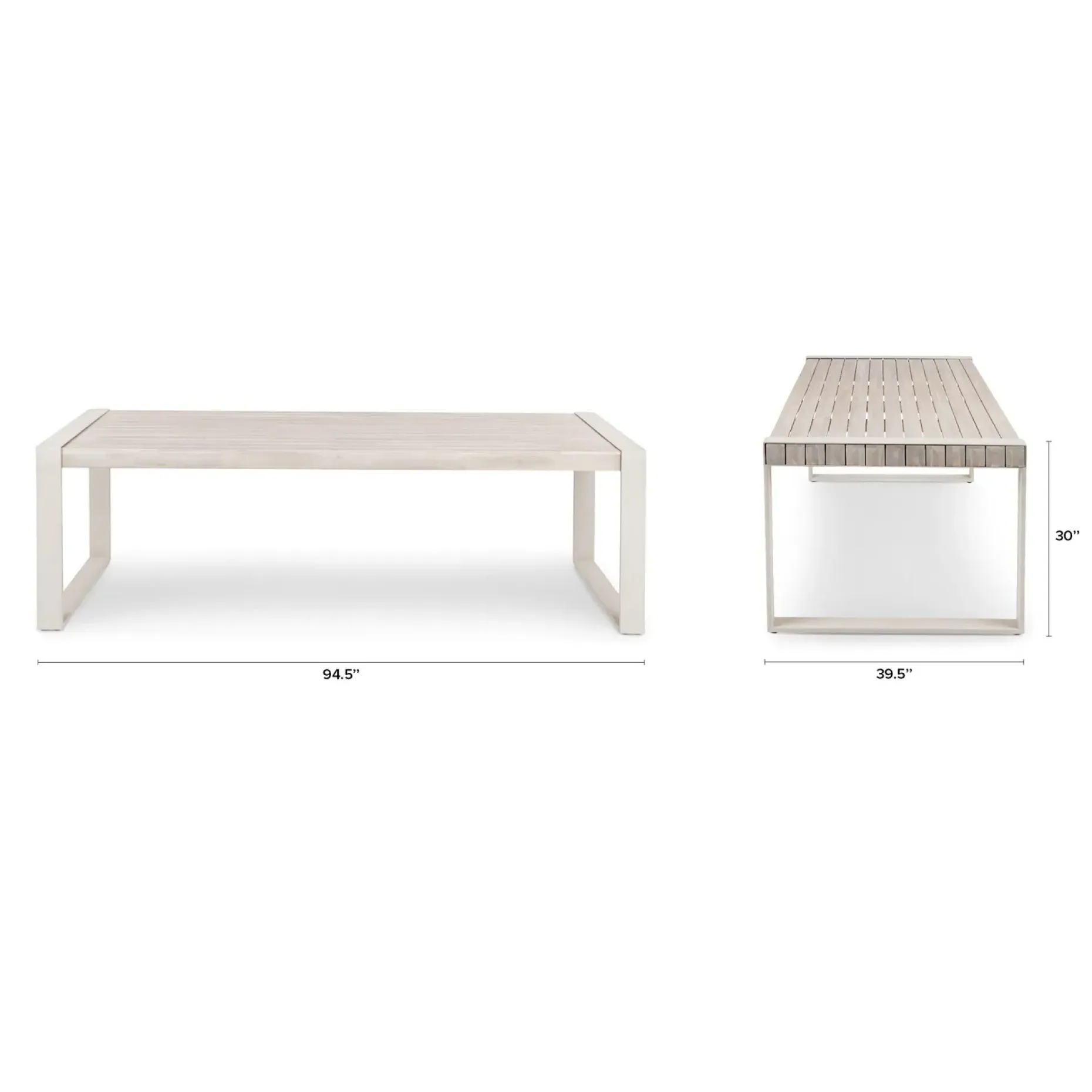 Lubek 94.5" Outdoor Dining Set - Byron Gray