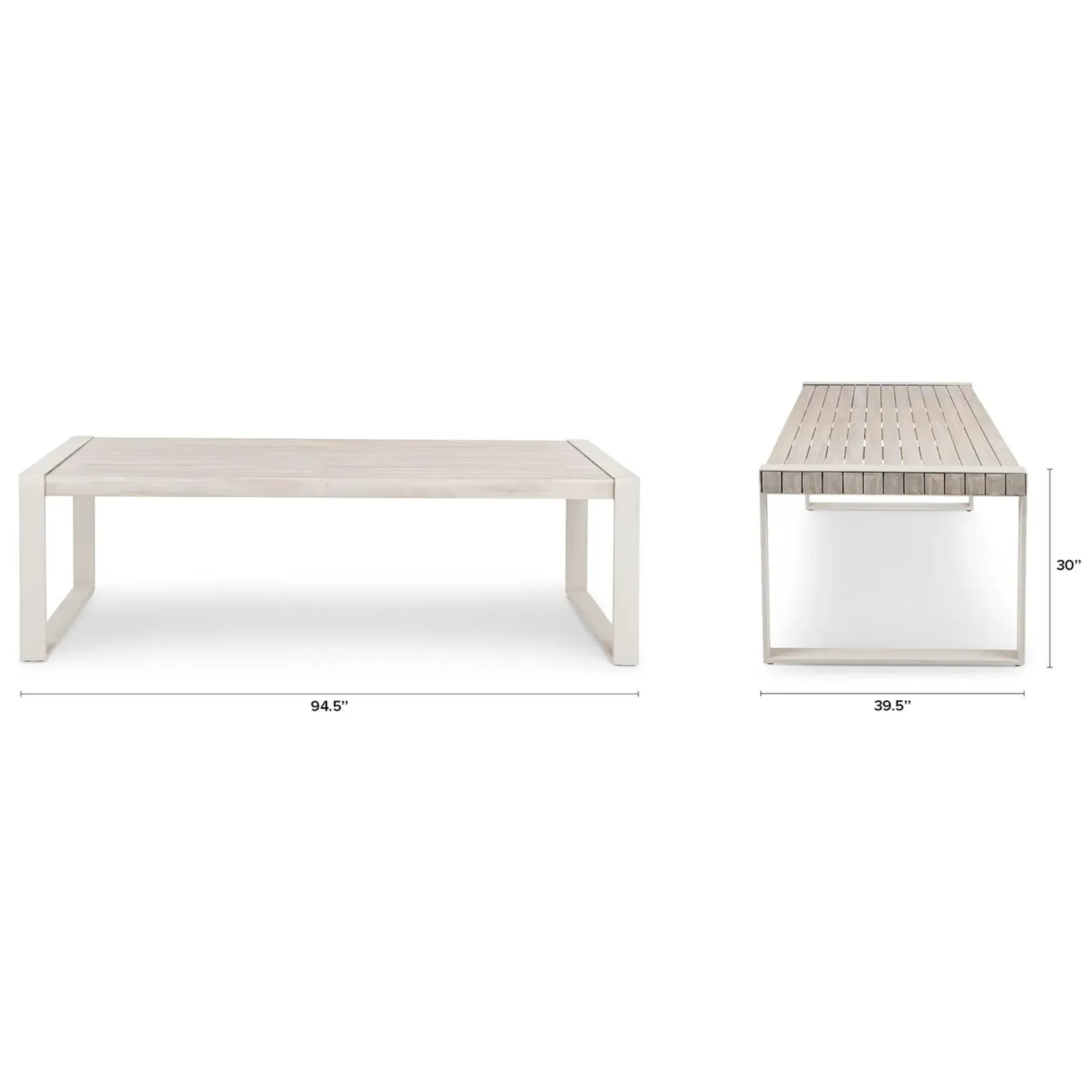 Lubek 94.5" Outdoor Dining Table - Byron Gray