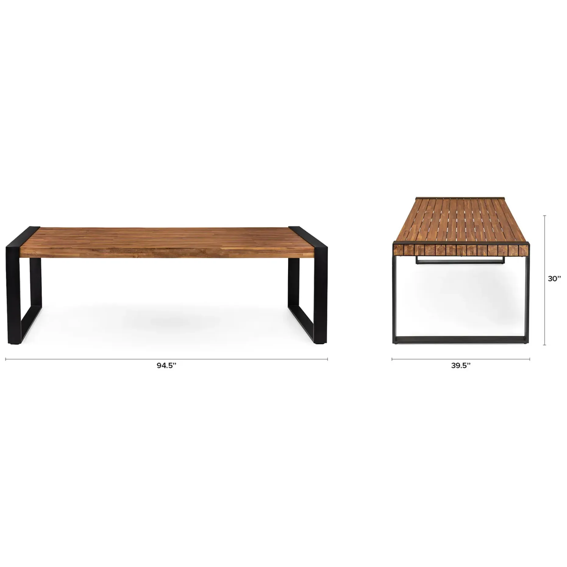 Lubek 94.5" Outdoor Dining Table - Tuscan Brown