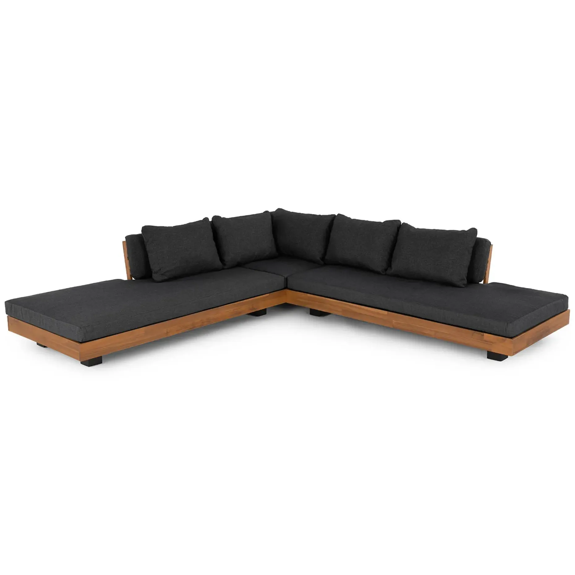 Lubek 100.5" Outdoor Low Corner Sectional - Slate Gray