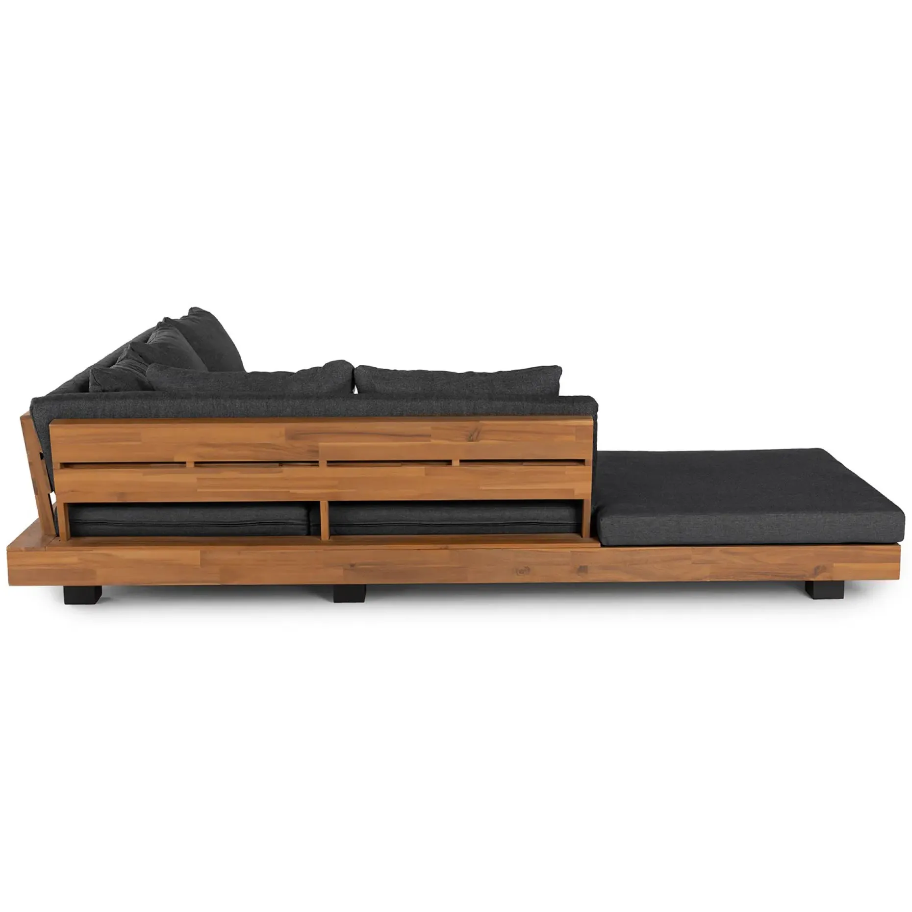 Lubek 100.5" Outdoor Low Corner Sectional - Slate Gray