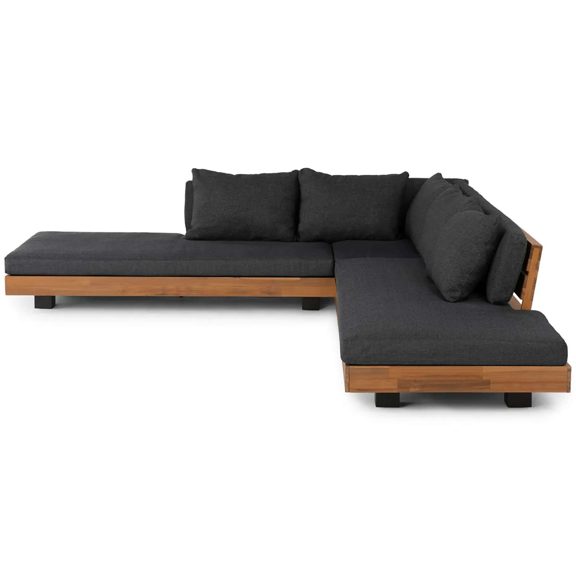 Lubek 100.5" Outdoor Low Corner Sectional - Slate Gray