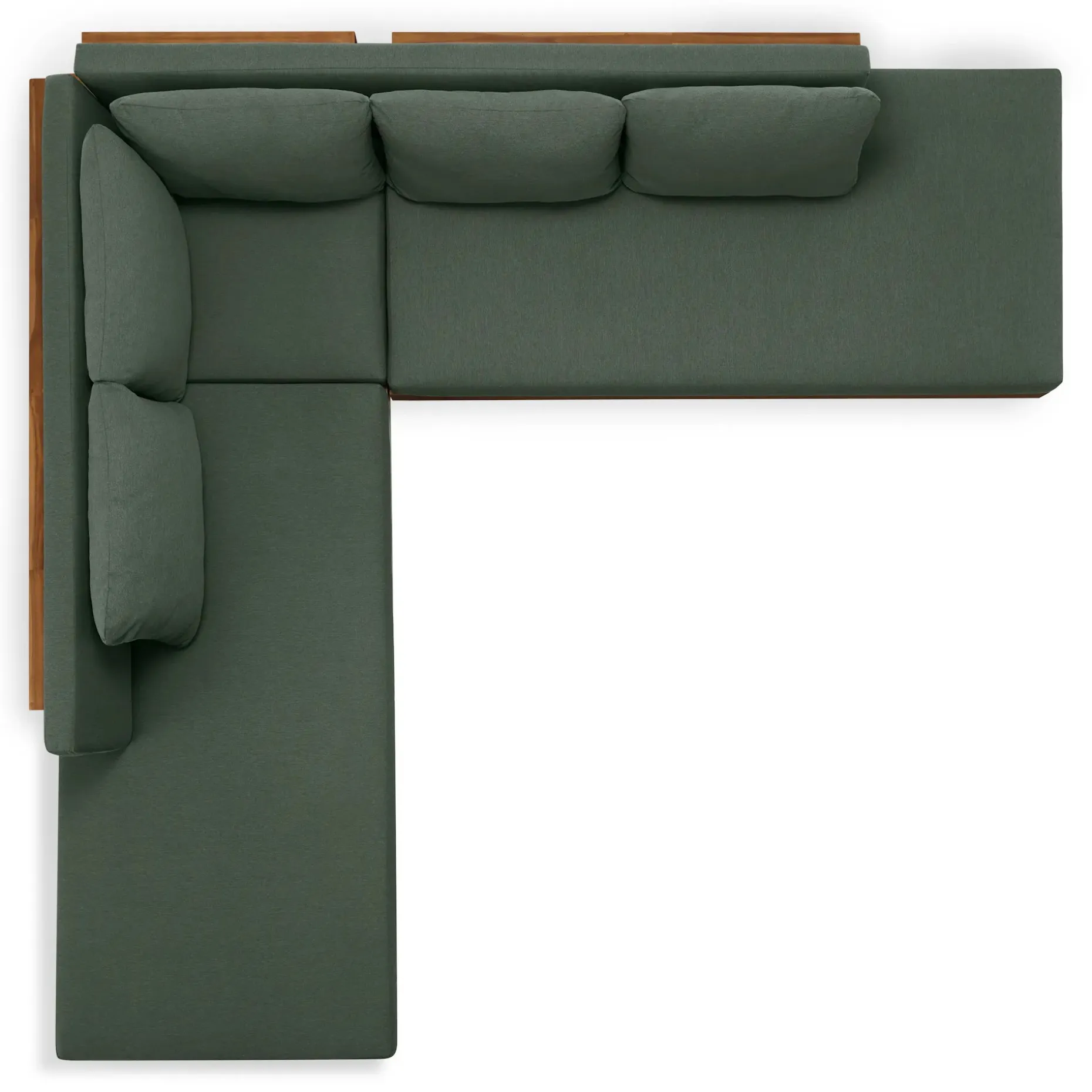 Lubek 100.5" Outdoor Low Corner Sectional - Dravite Green