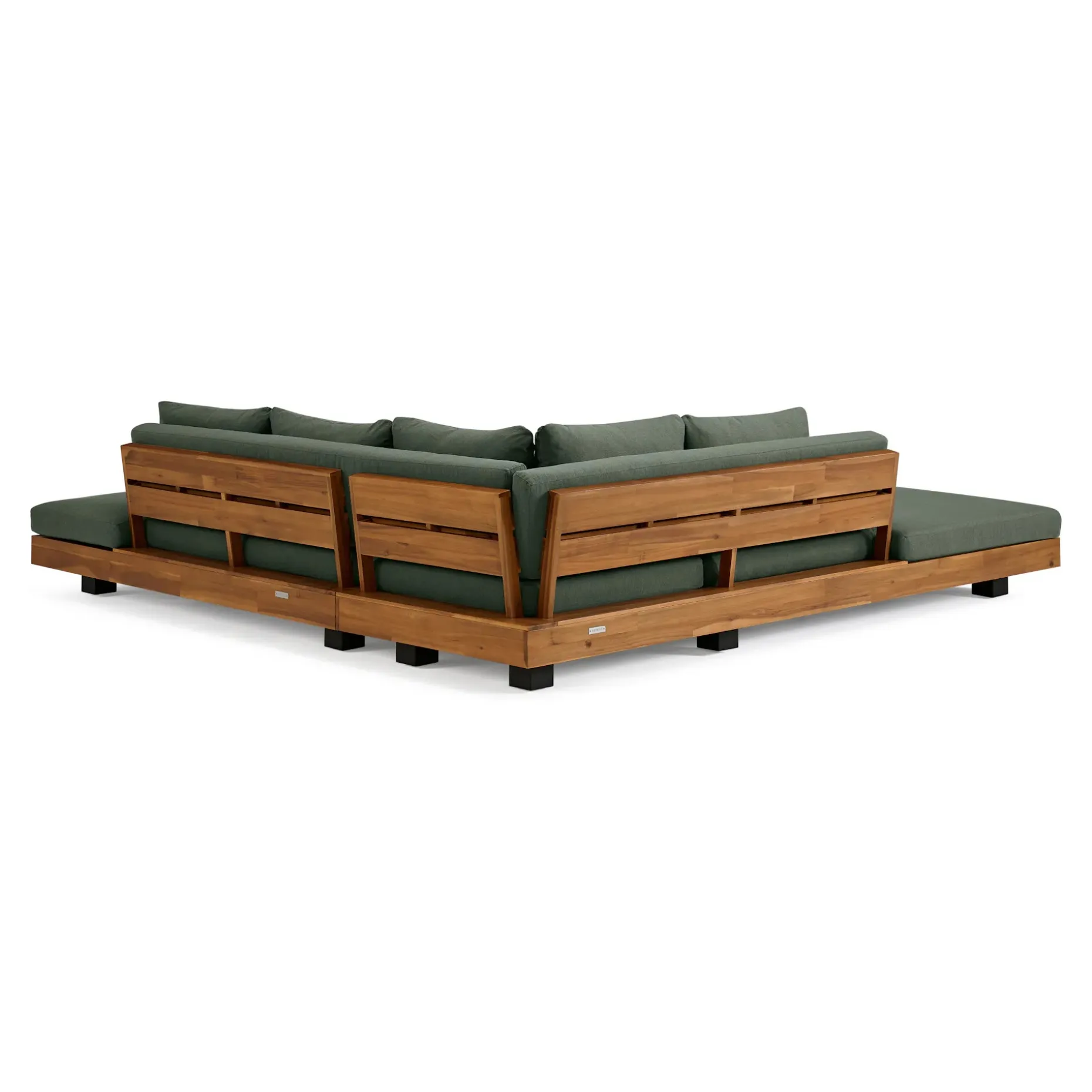 Lubek 100.5" Outdoor Low Corner Sectional - Dravite Green