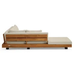Lubek 100.5" Outdoor Low Corner Sectional - Dravite Ivory