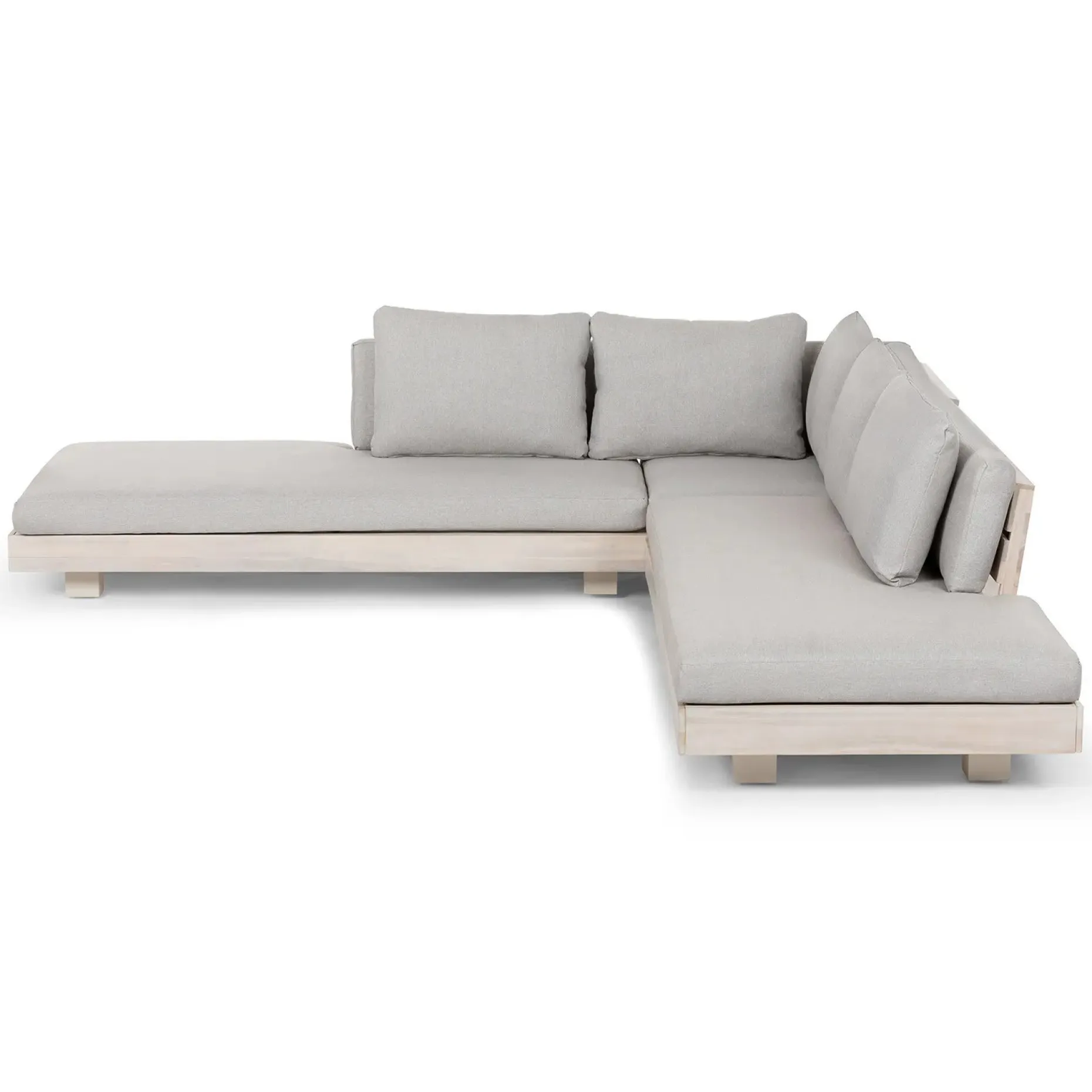 Lubek 100.5" Outdoor Low Corner Sectional - Beach Sand
