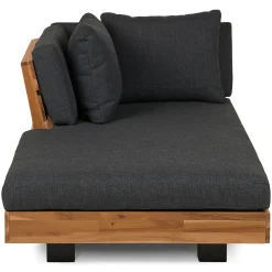Lubek 69.25" Outdoor Low Left Chaise Lounge - Slate Gray