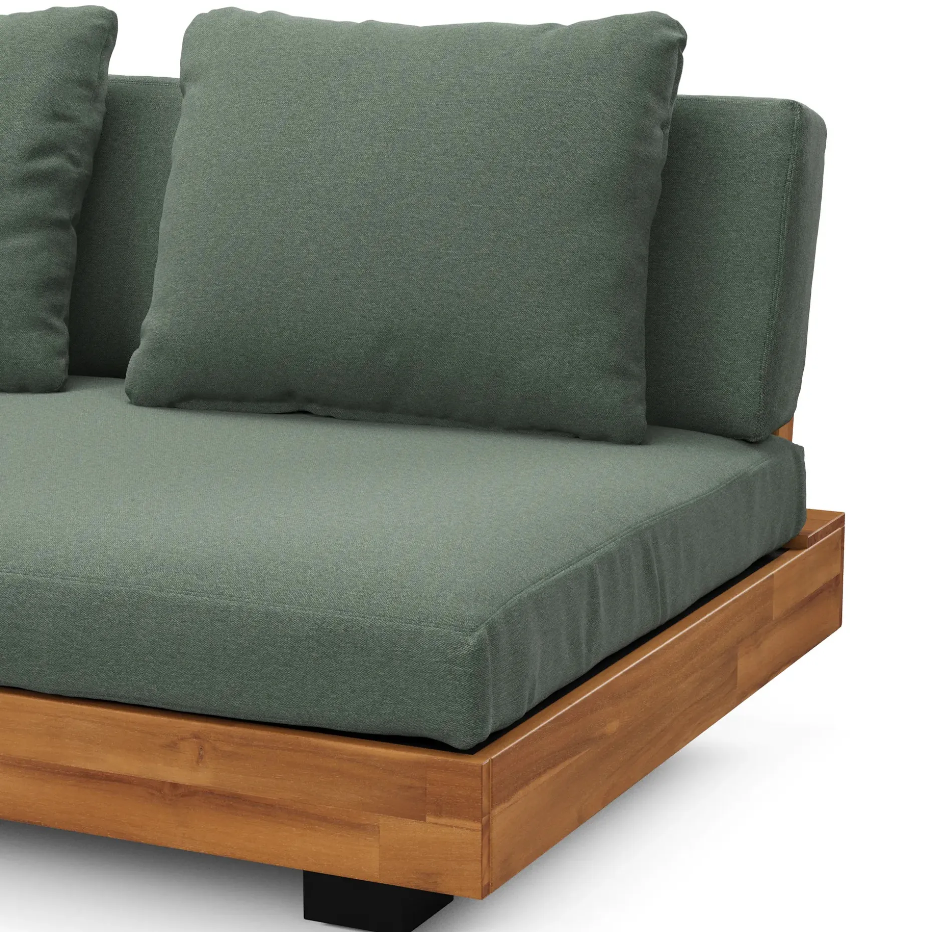 Lubek 82.5" Outdoor Low Left Sectional Set - Dravite Green