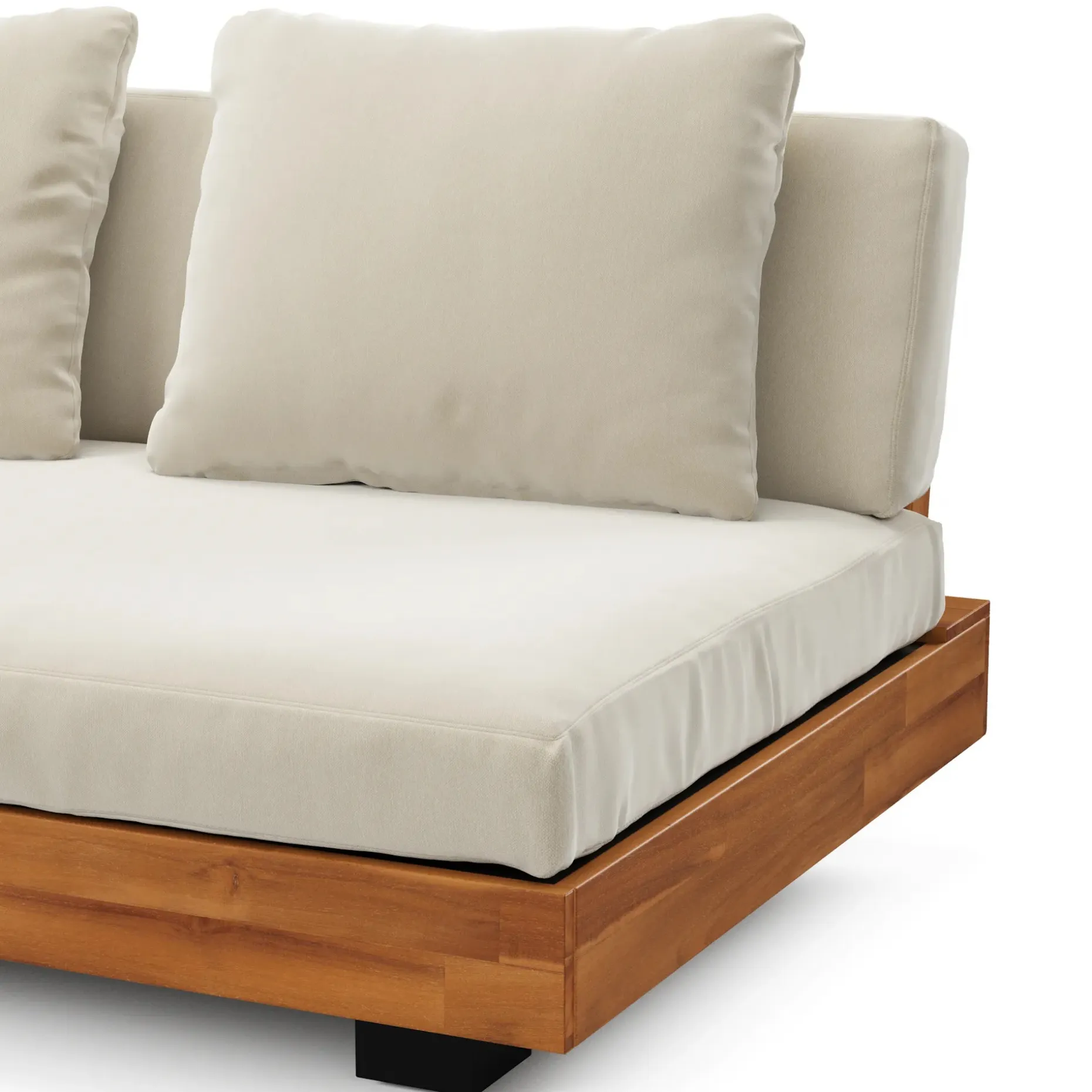 Lubek 82.5" Outdoor Low Left Sectional Set - Dravite Ivory