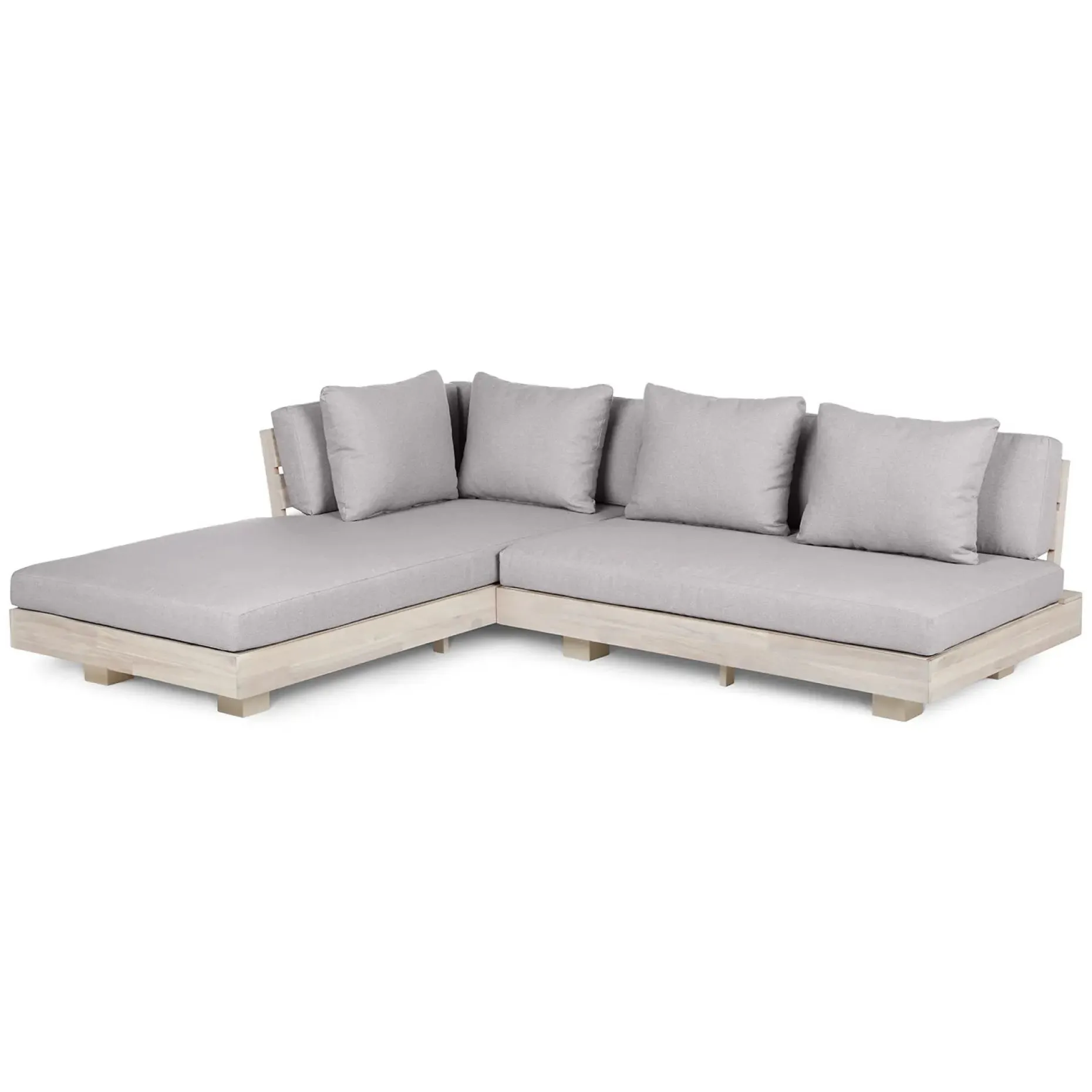 Lubek 82.5" Outdoor Low Left Sectional Set - Beach Sand