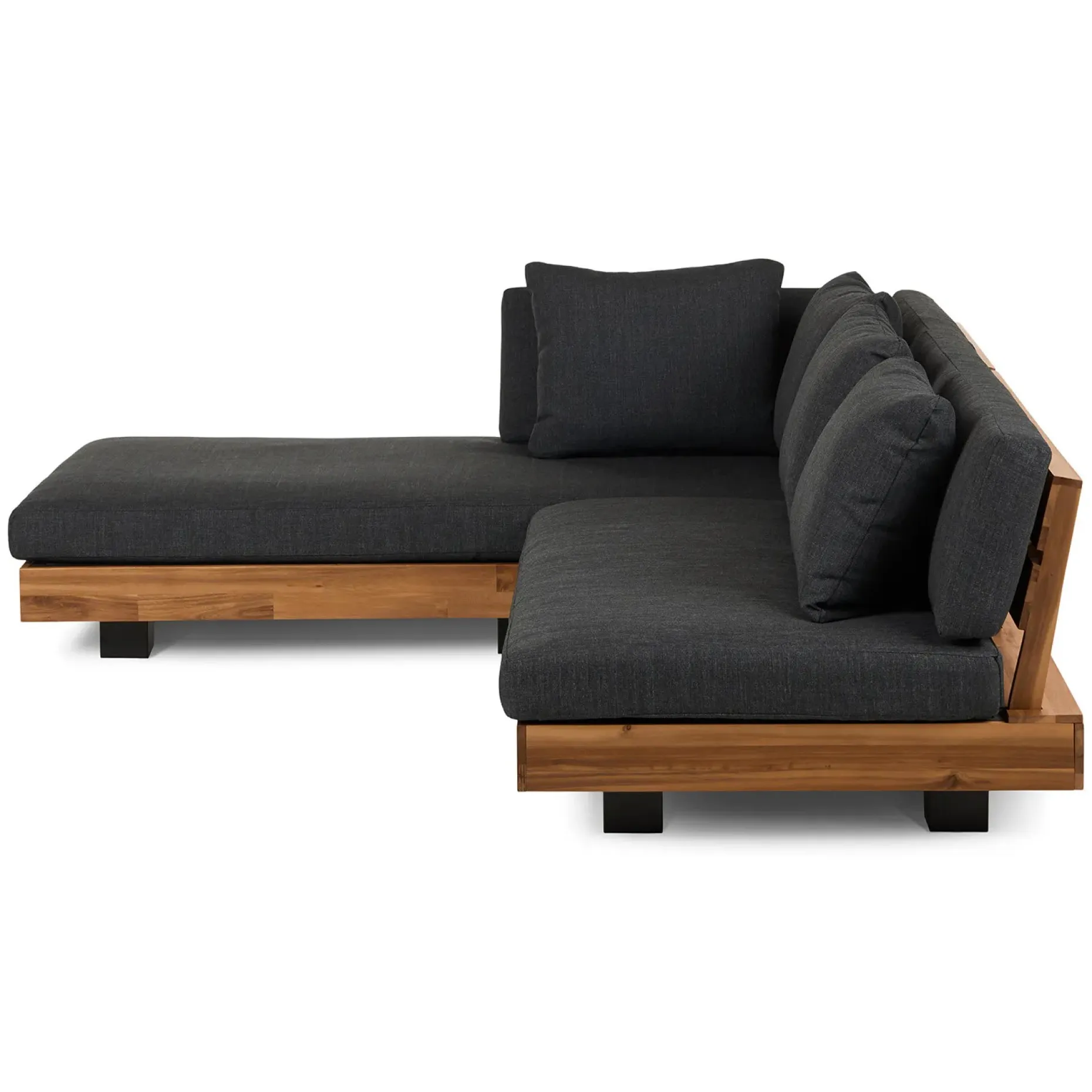 Lubek 82.5" Outdoor Low Left Sectional - Slate Gray