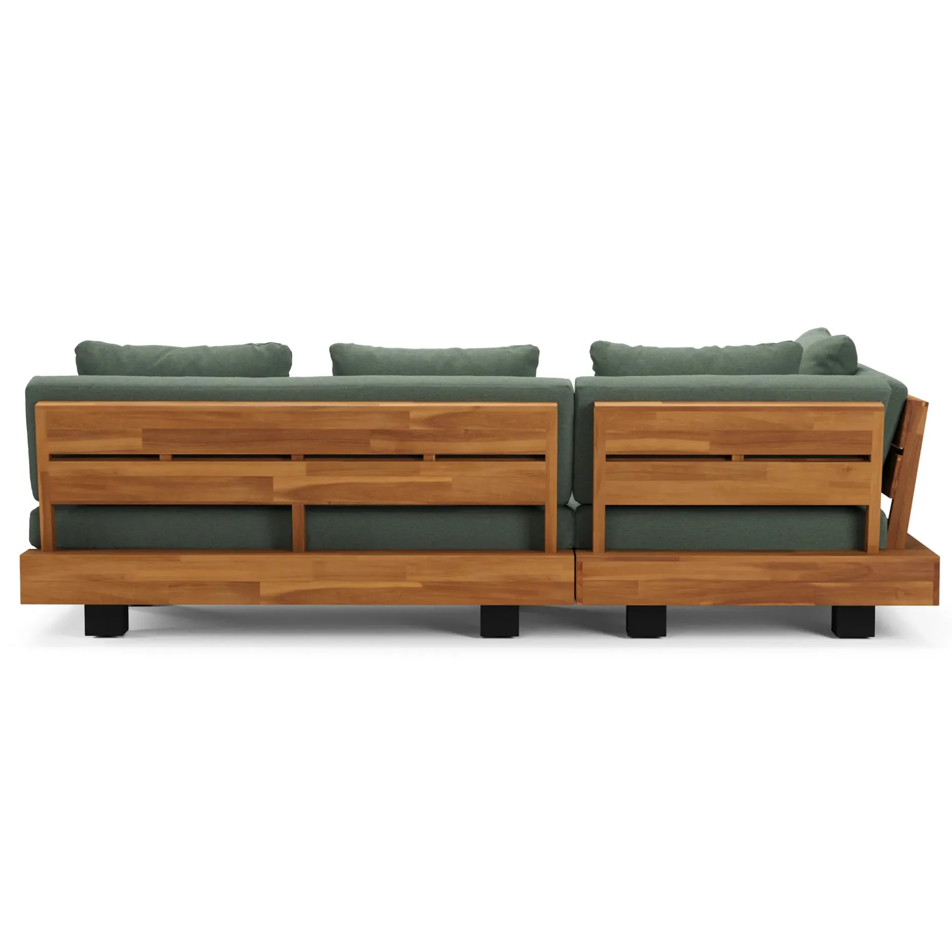 Lubek 82.5" Outdoor Low Left Sectional - Dravite Green
