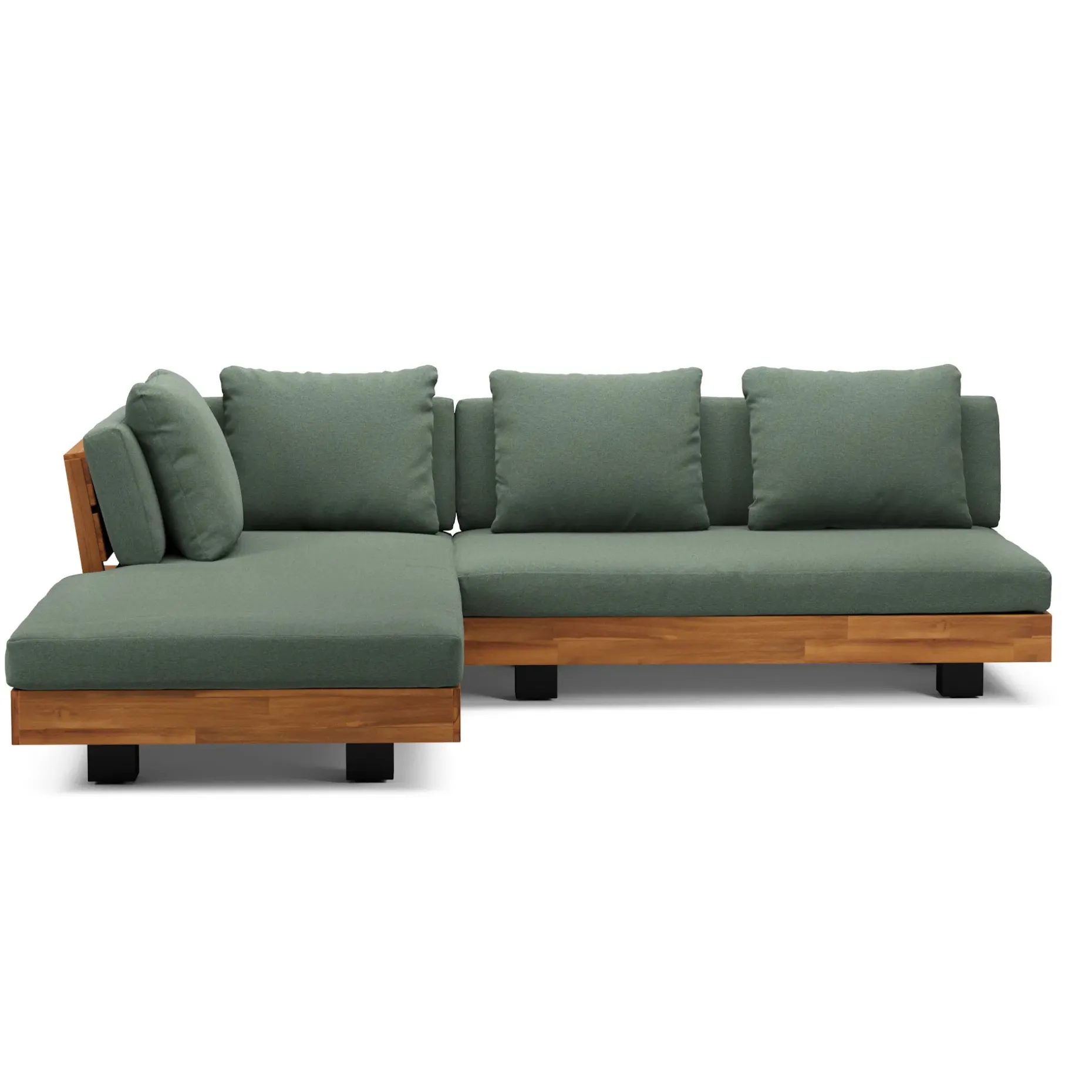 Lubek 82.5" Outdoor Low Left Sectional - Dravite Green