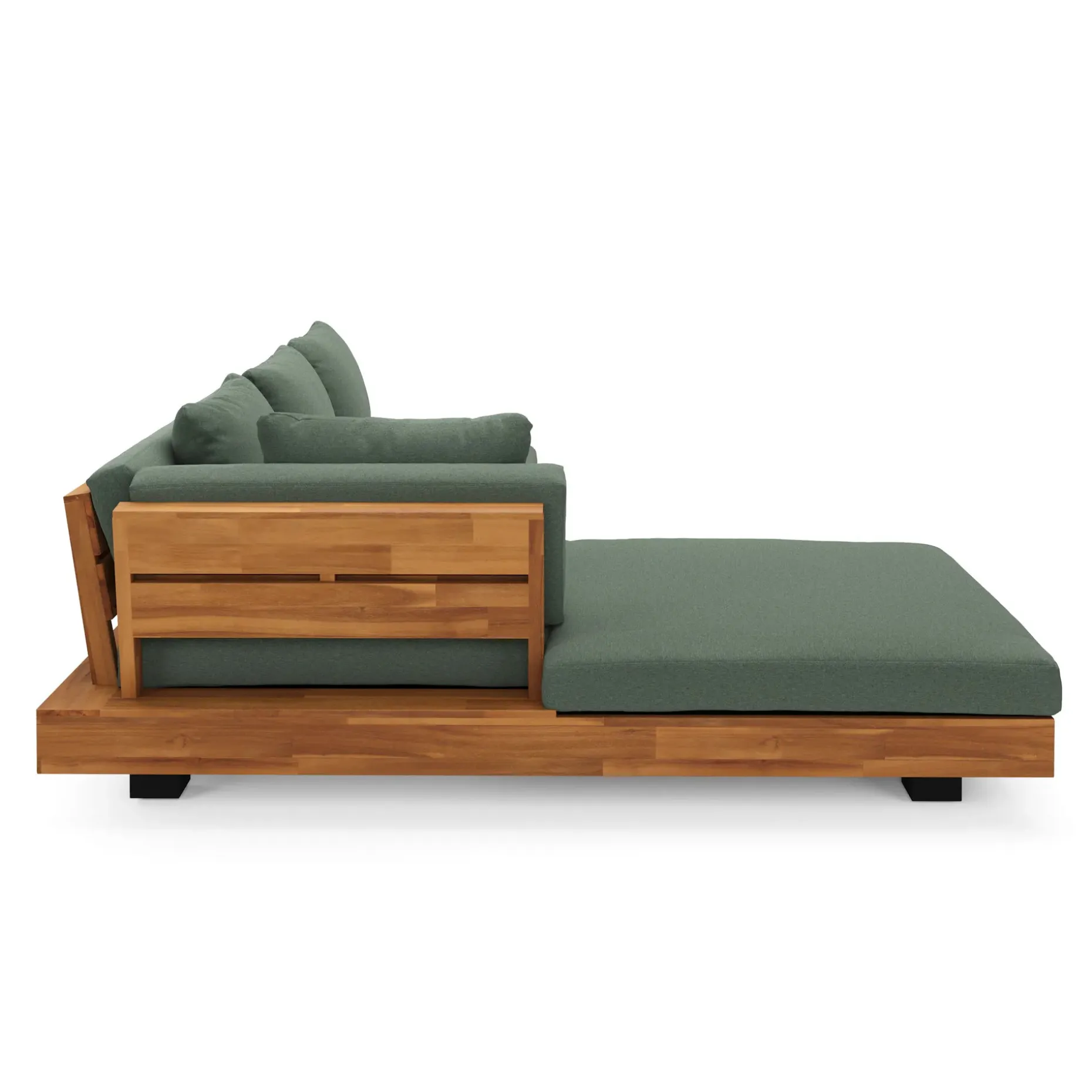 Lubek 82.5" Outdoor Low Left Sectional - Dravite Green