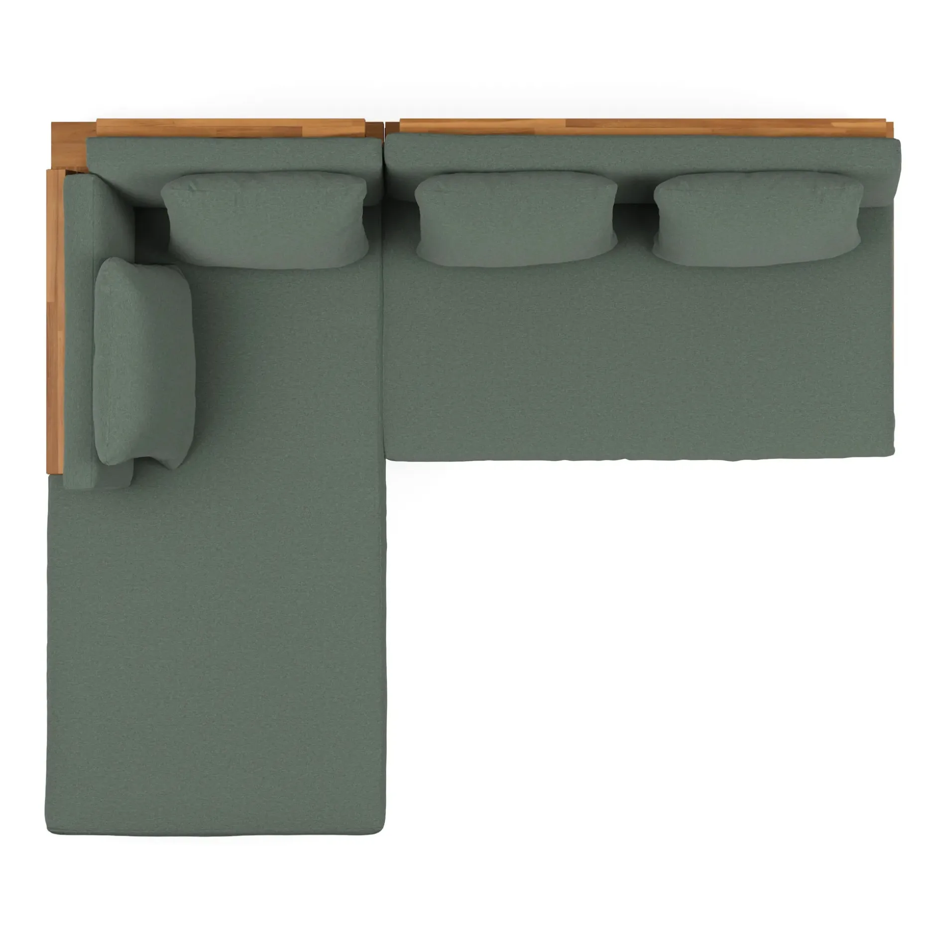 Lubek 82.5" Outdoor Low Left Sectional - Dravite Green
