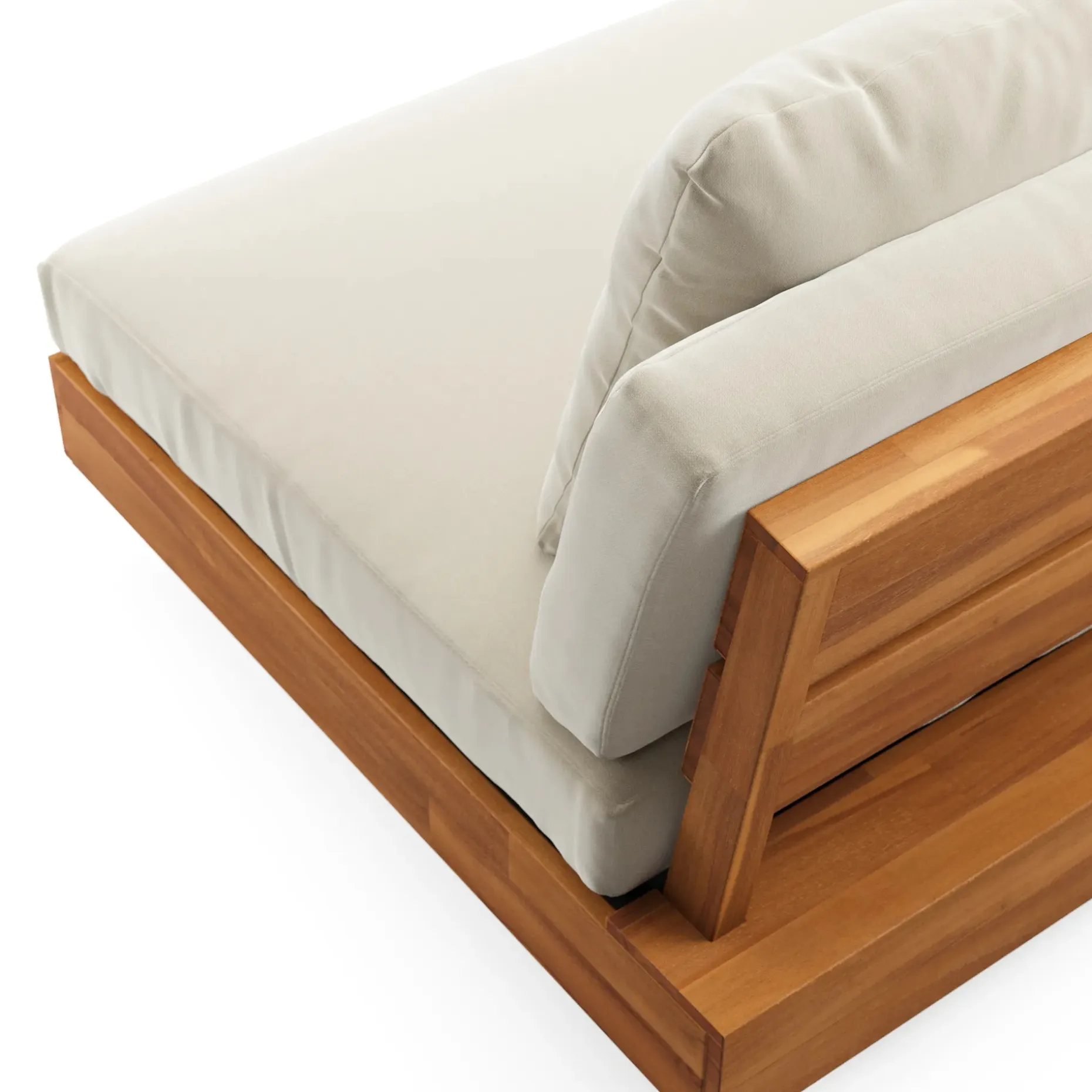 Lubek 82.5" Outdoor Low Left Sectional - Dravite Ivory