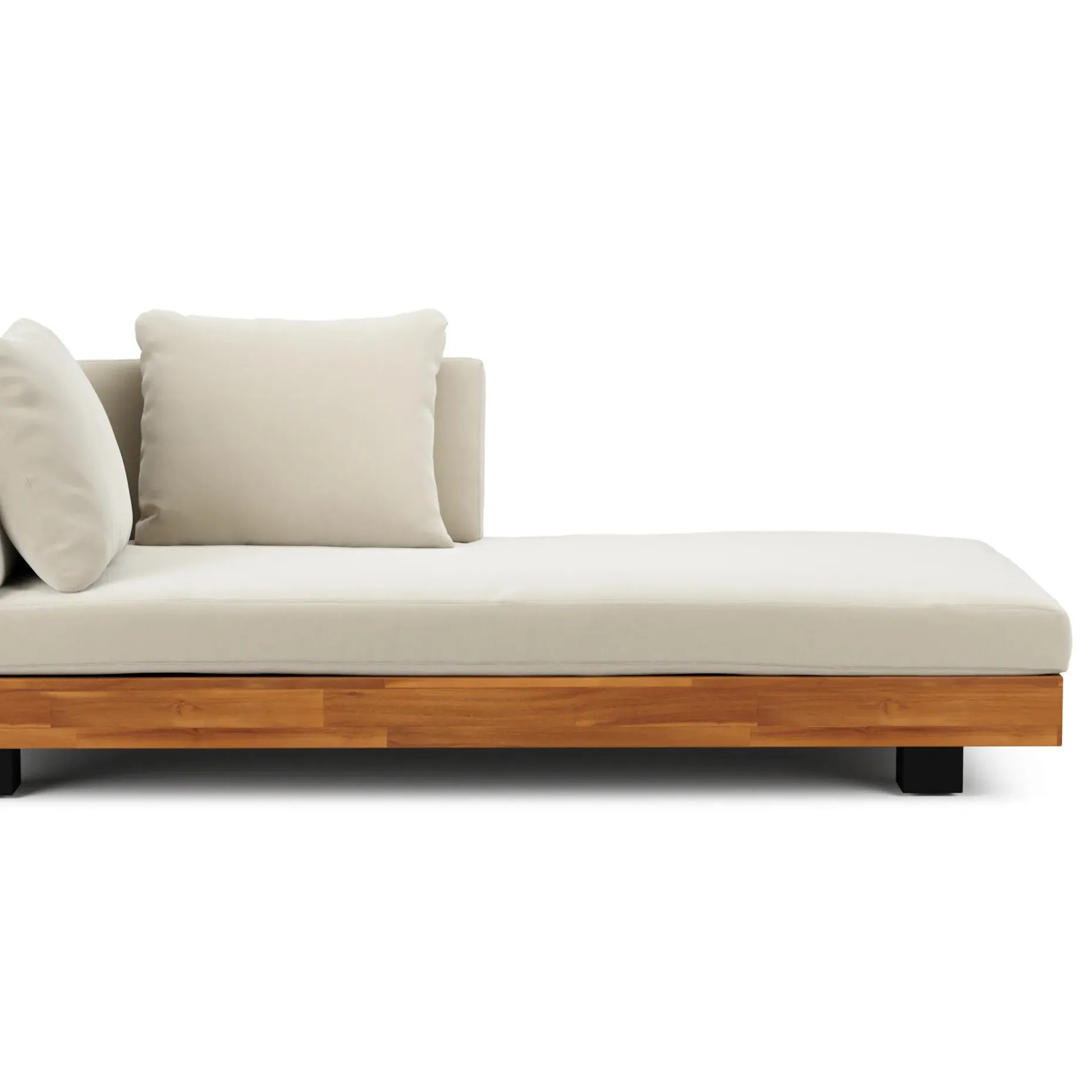 Lubek 82.5" Outdoor Low Left Sectional - Dravite Ivory