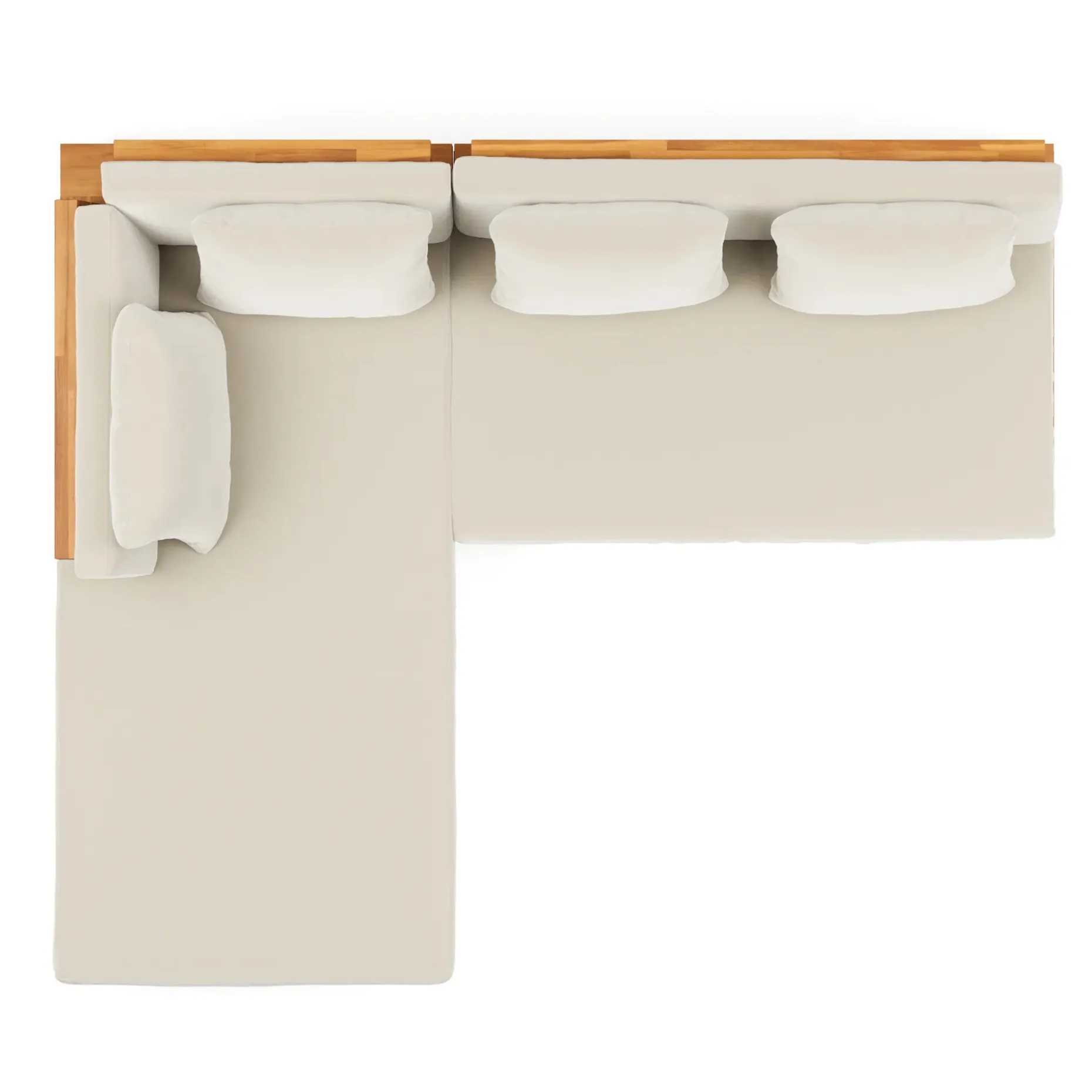 Lubek 82.5" Outdoor Low Left Sectional - Dravite Ivory