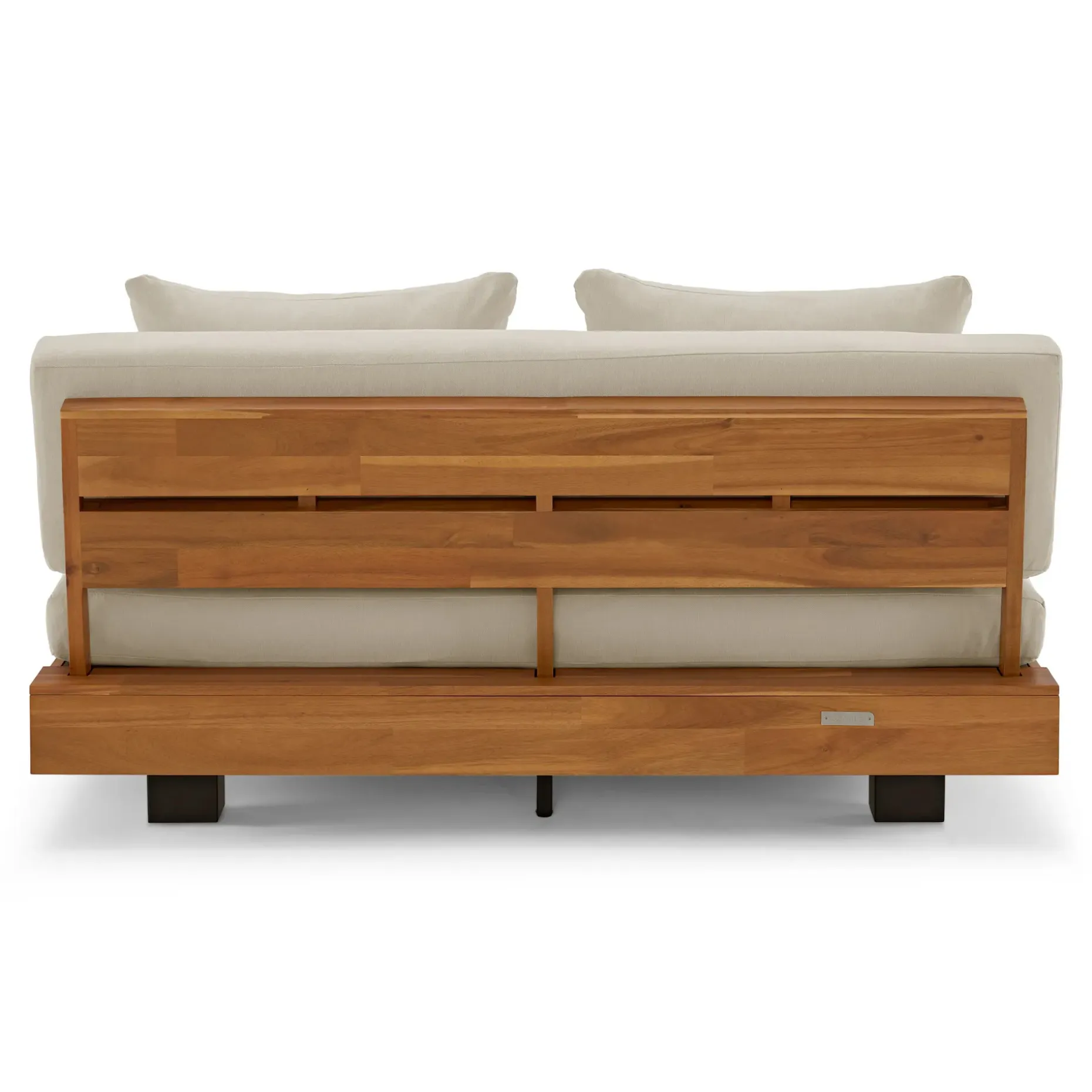 Lubek 50" Outdoor Low Loveseat - Dravite Ivory
