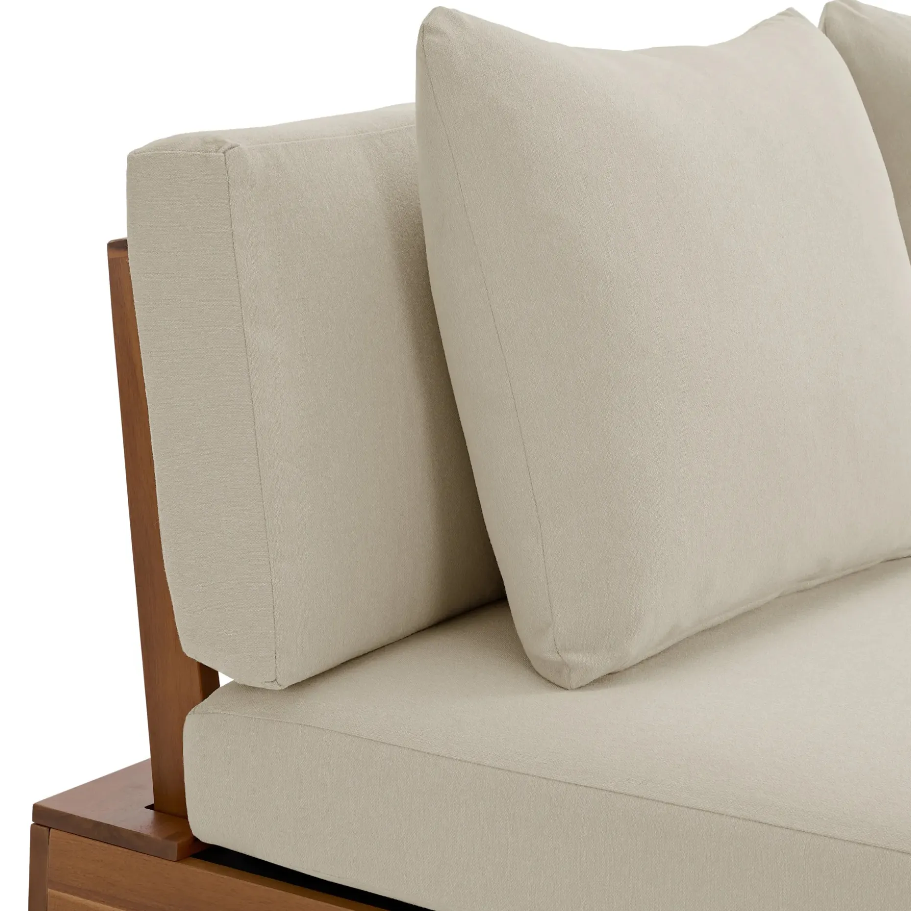 Lubek 50" Outdoor Low Loveseat - Dravite Ivory