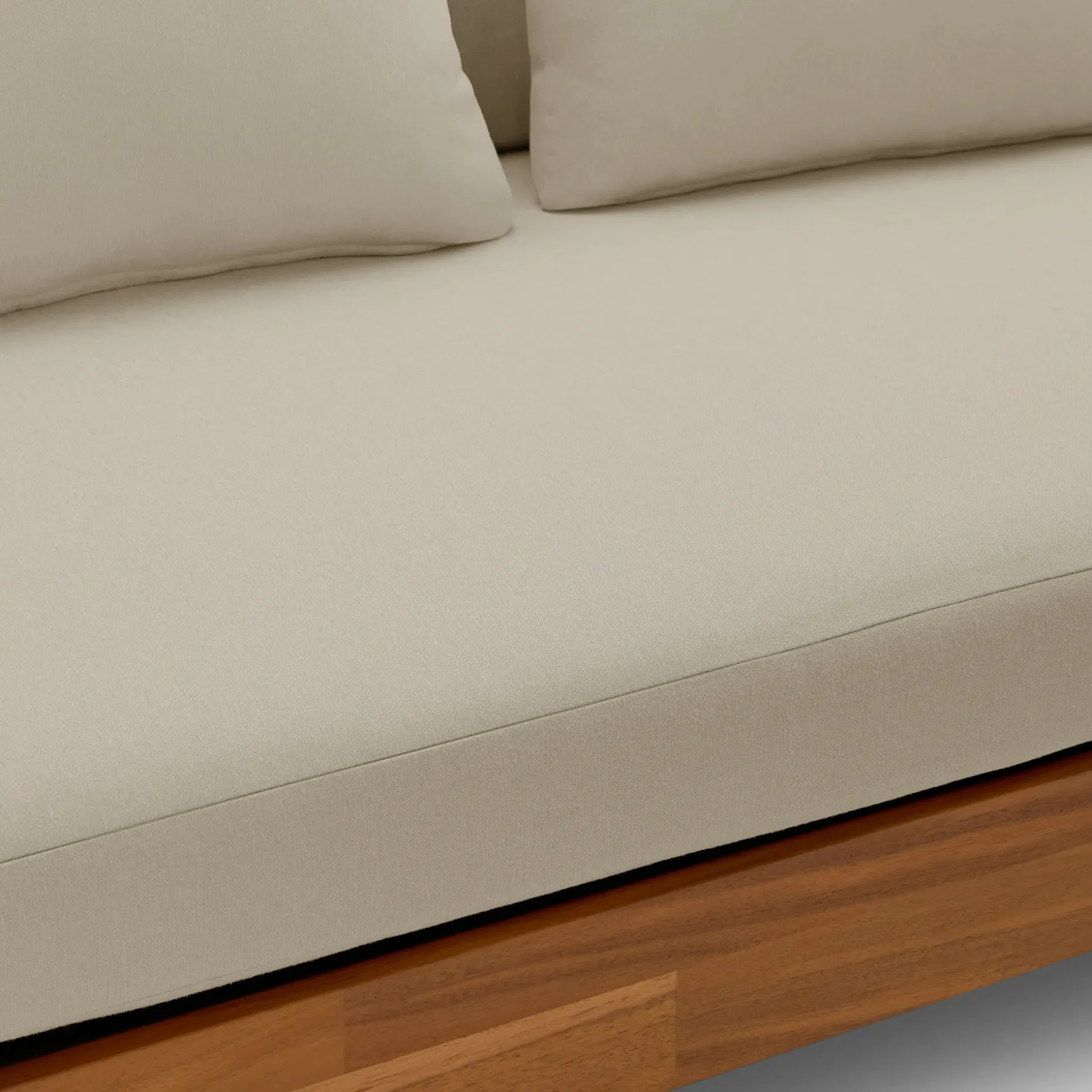 Lubek 50" Outdoor Low Loveseat - Dravite Ivory
