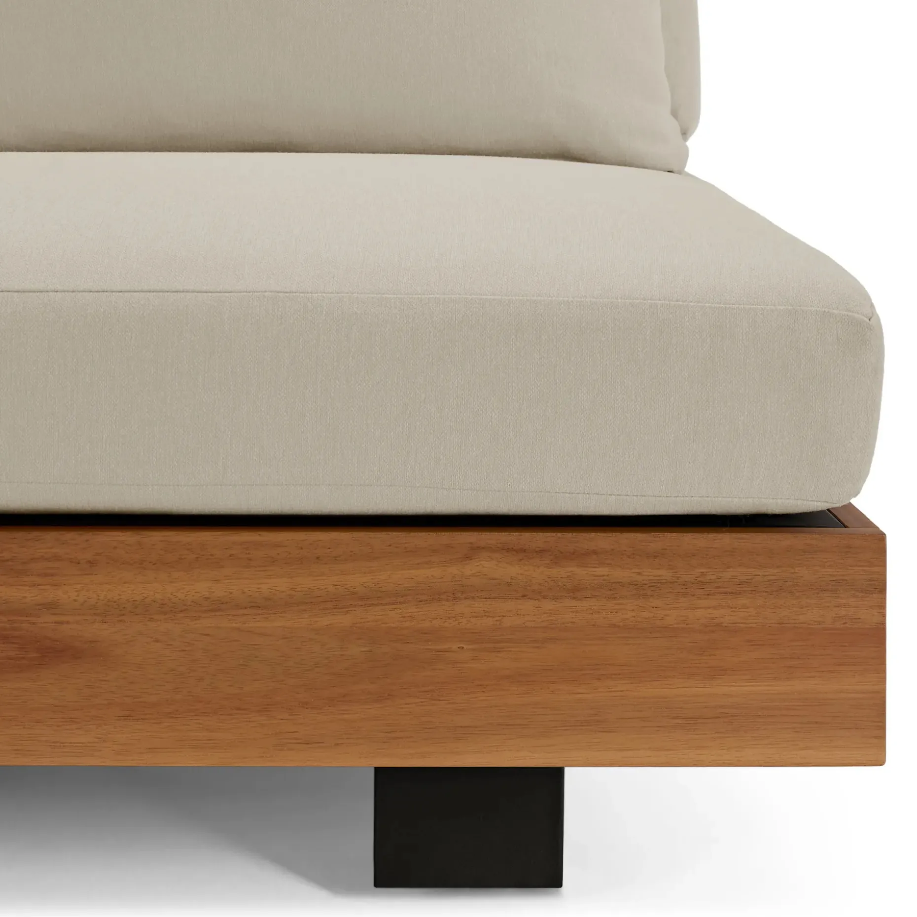 Lubek 50" Outdoor Low Loveseat - Dravite Ivory