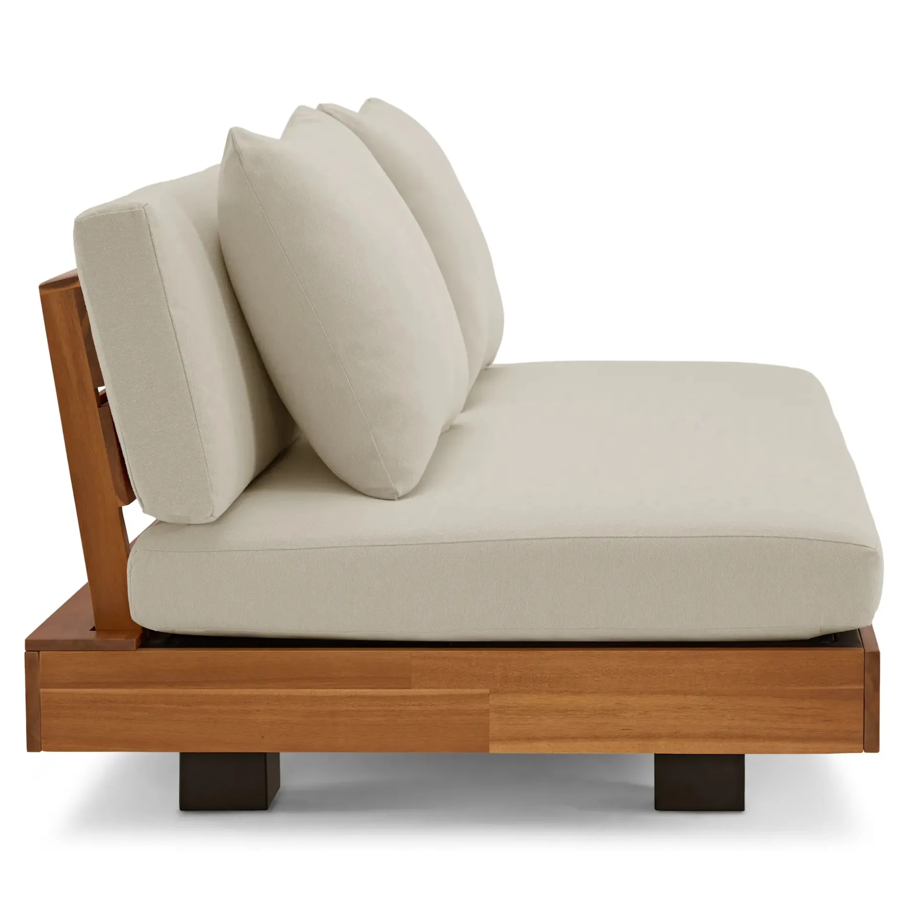 Lubek 50" Outdoor Low Loveseat - Dravite Ivory