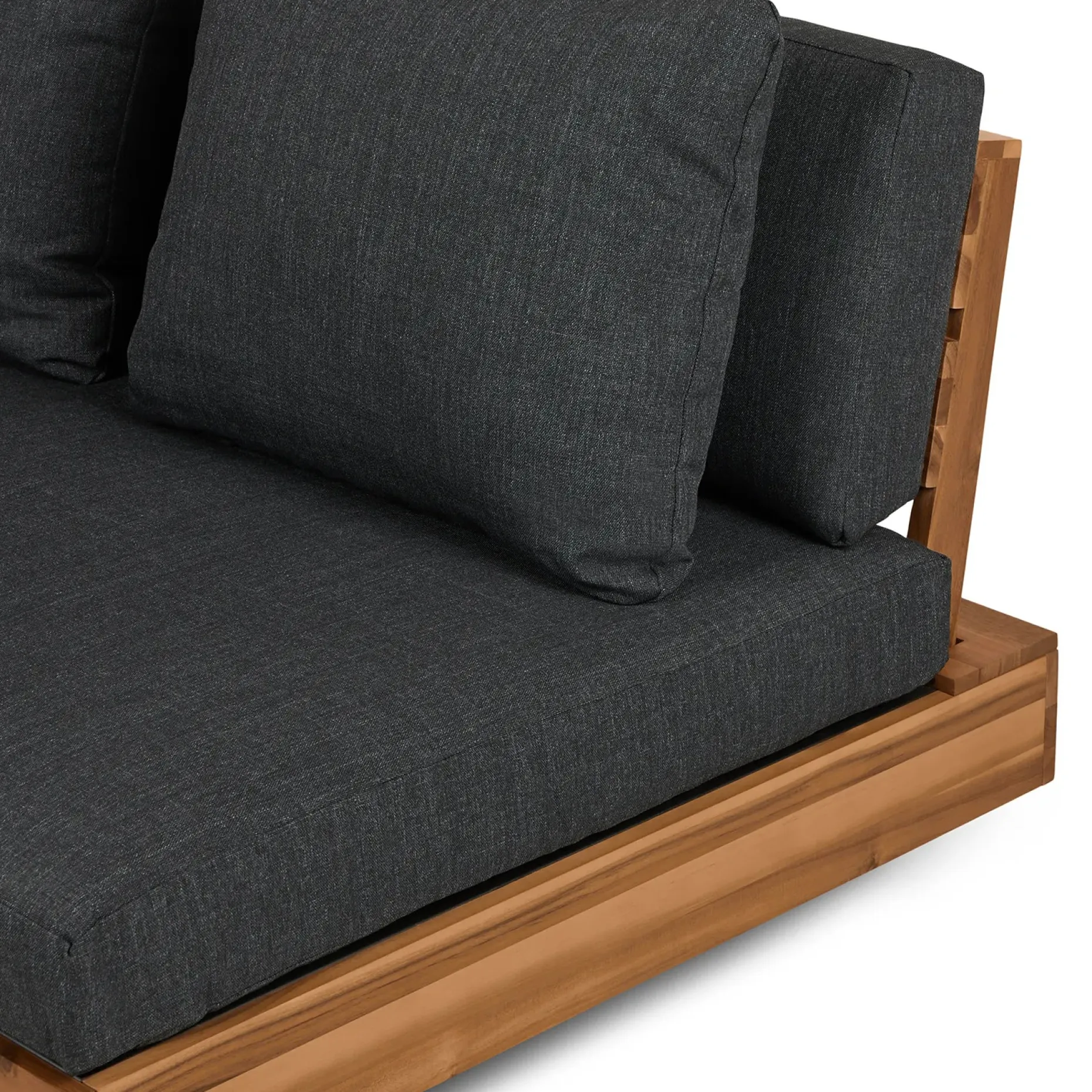 Lubek 50" Outdoor Low Loveseat - Slate Gray