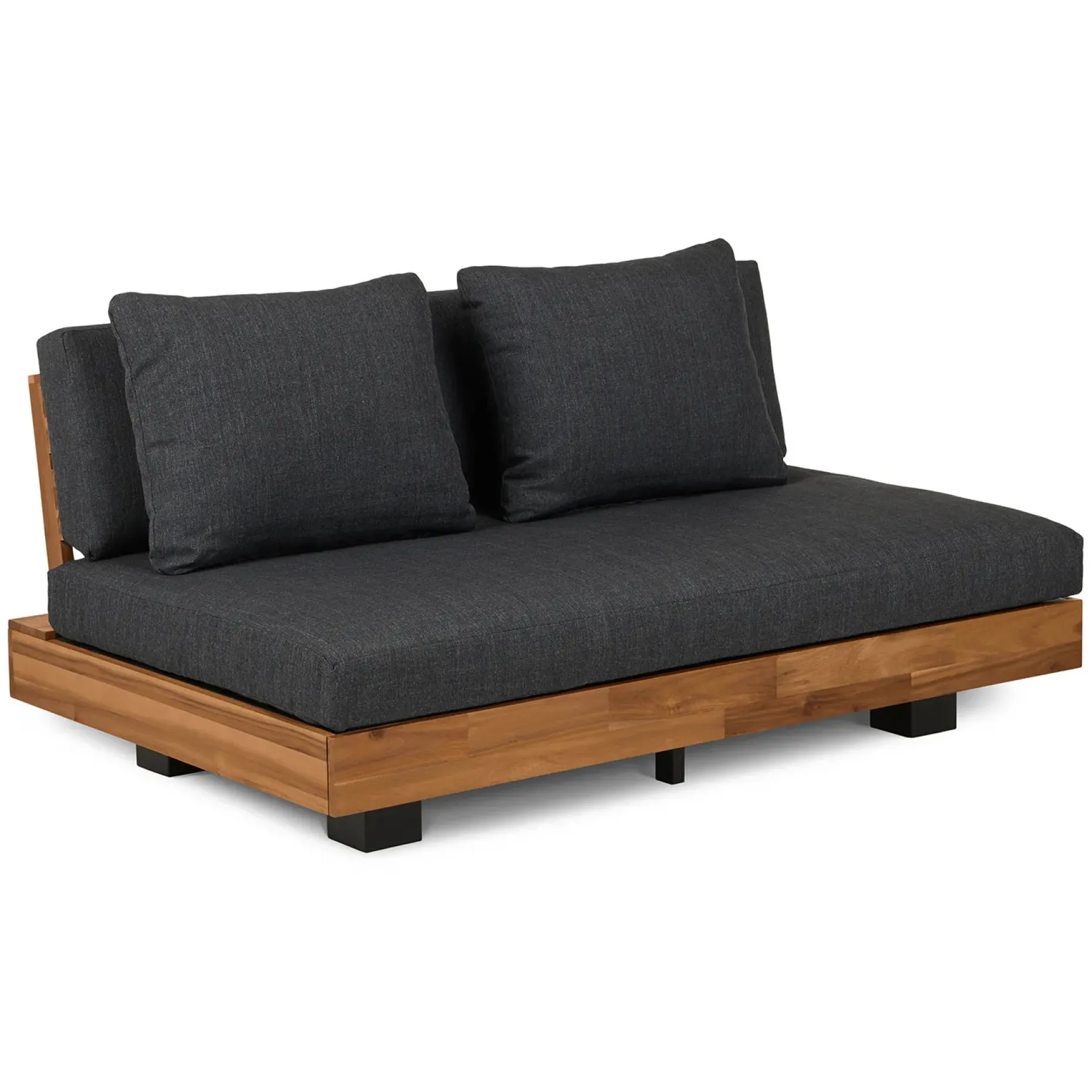 Lubek 50" Outdoor Low Loveseat - Slate Gray