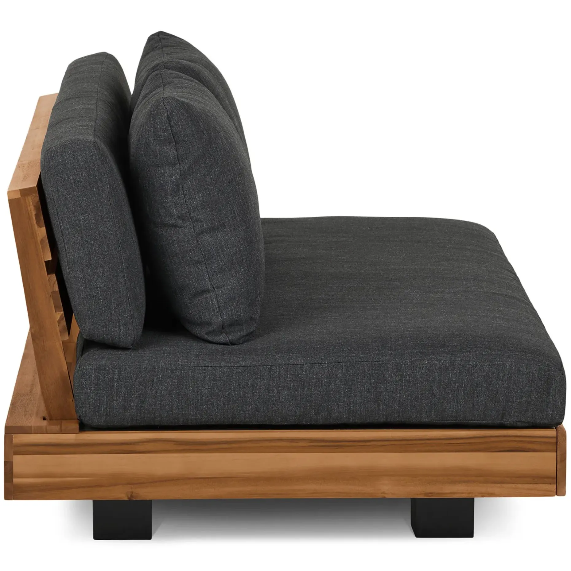 Lubek 50" Outdoor Low Loveseat - Slate Gray