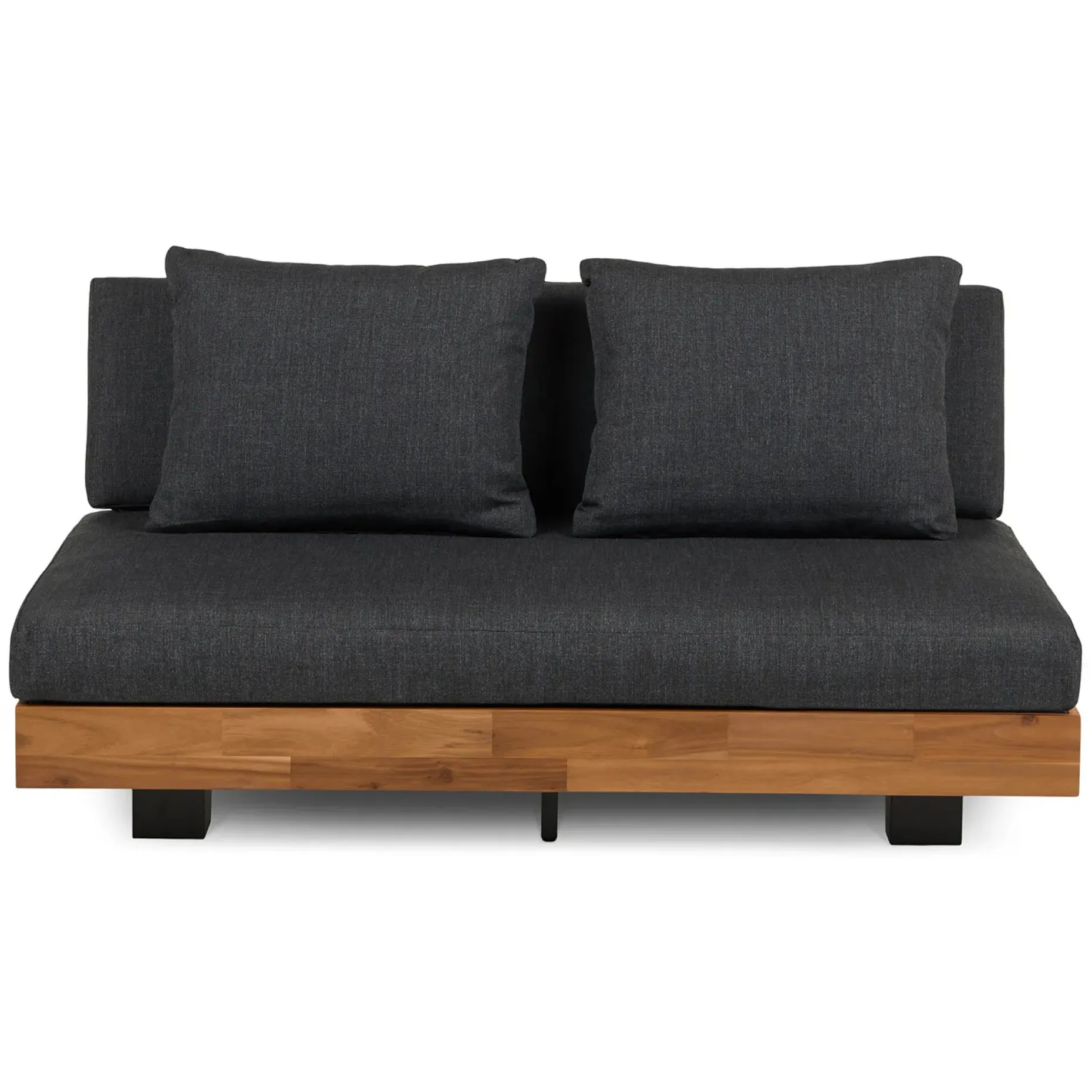 Lubek 50" Outdoor Low Loveseat - Slate Gray