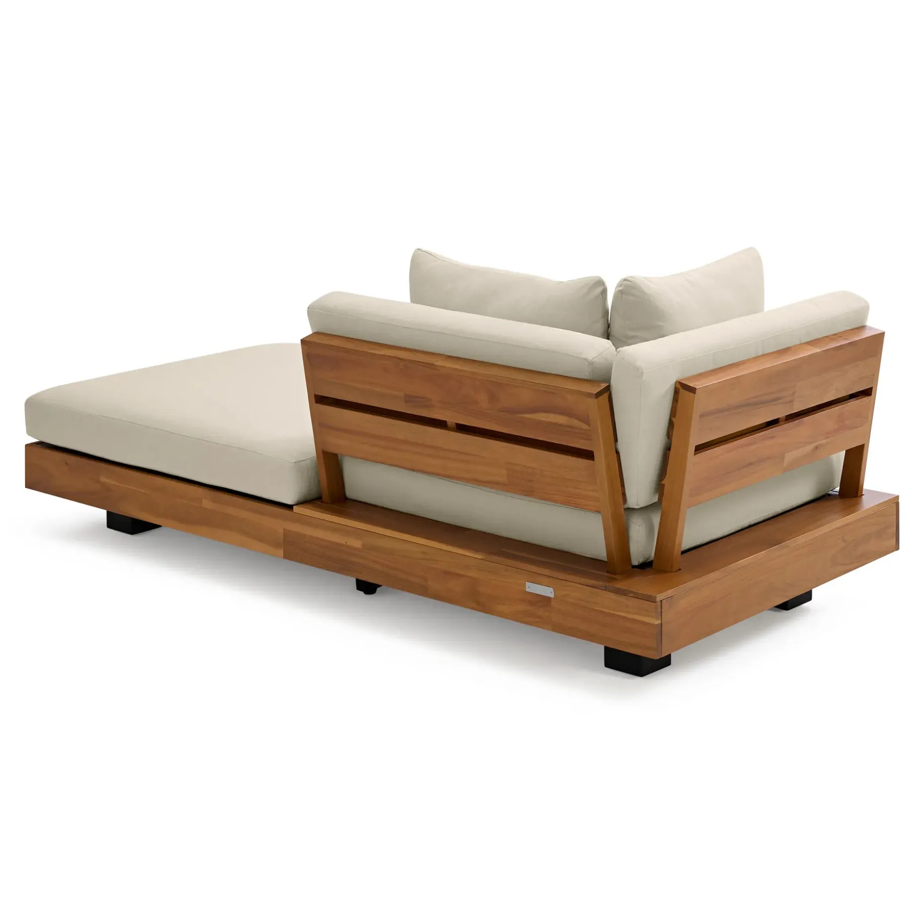 Lubek 69.25" Outdoor Low Right Chaise Lounge - Dravite Ivory
