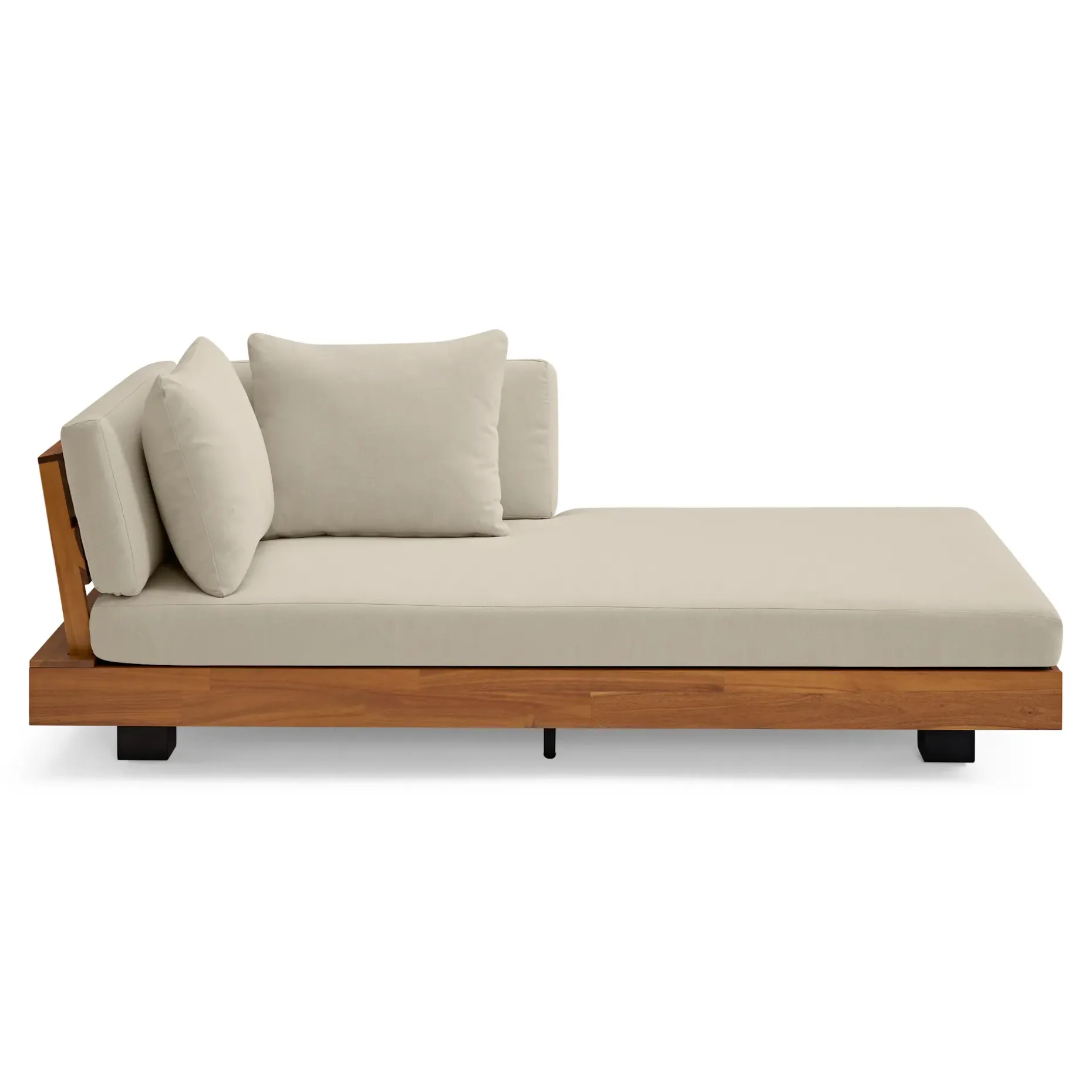 Lubek 69.25" Outdoor Low Right Chaise Lounge - Dravite Ivory