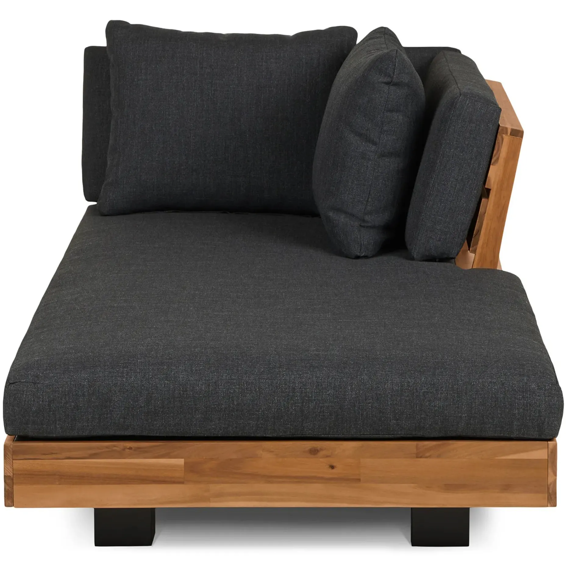 Lubek 69.25" Outdoor Low Right Chaise Lounge - Slate Gray