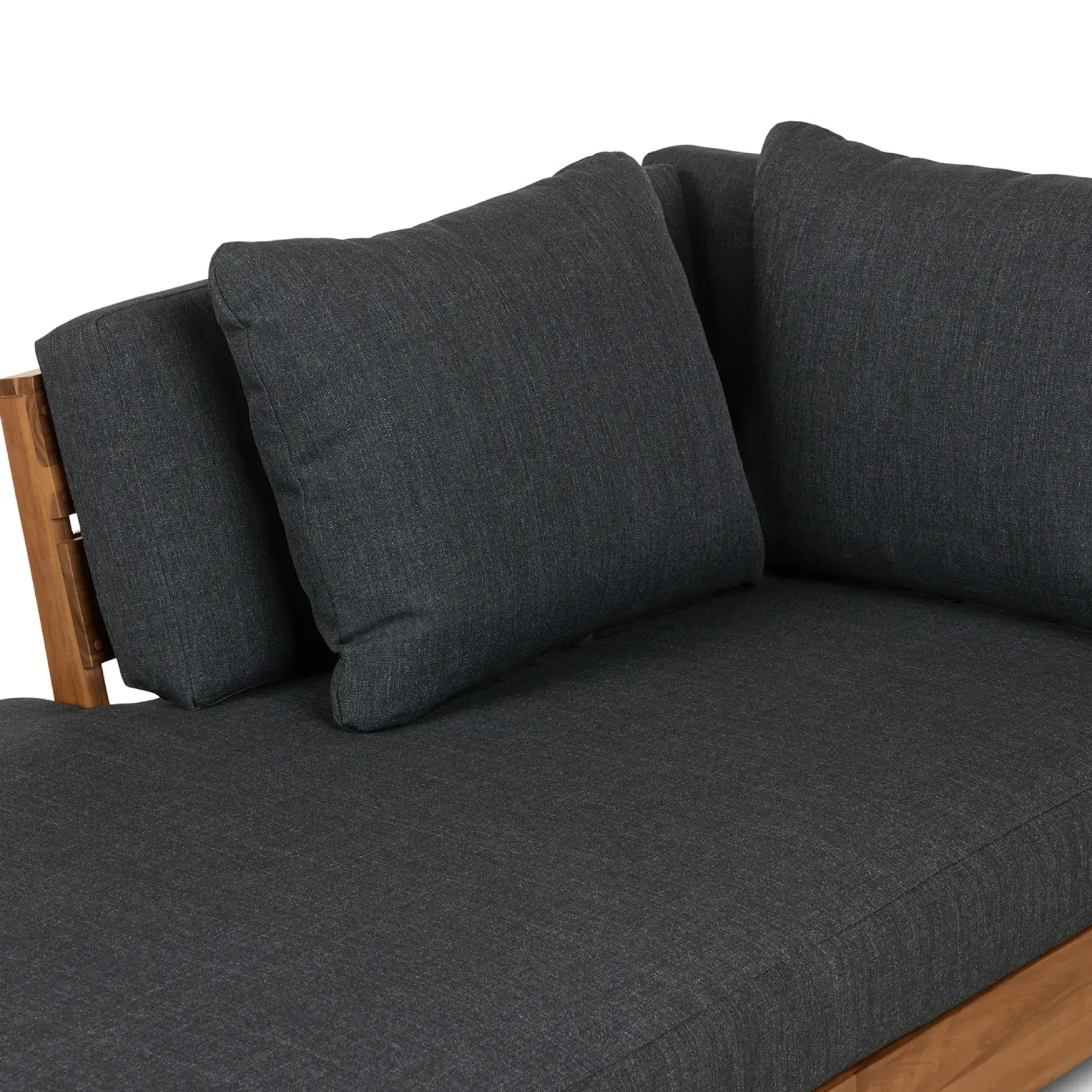 Lubek 69.25" Outdoor Low Right Chaise Lounge - Slate Gray
