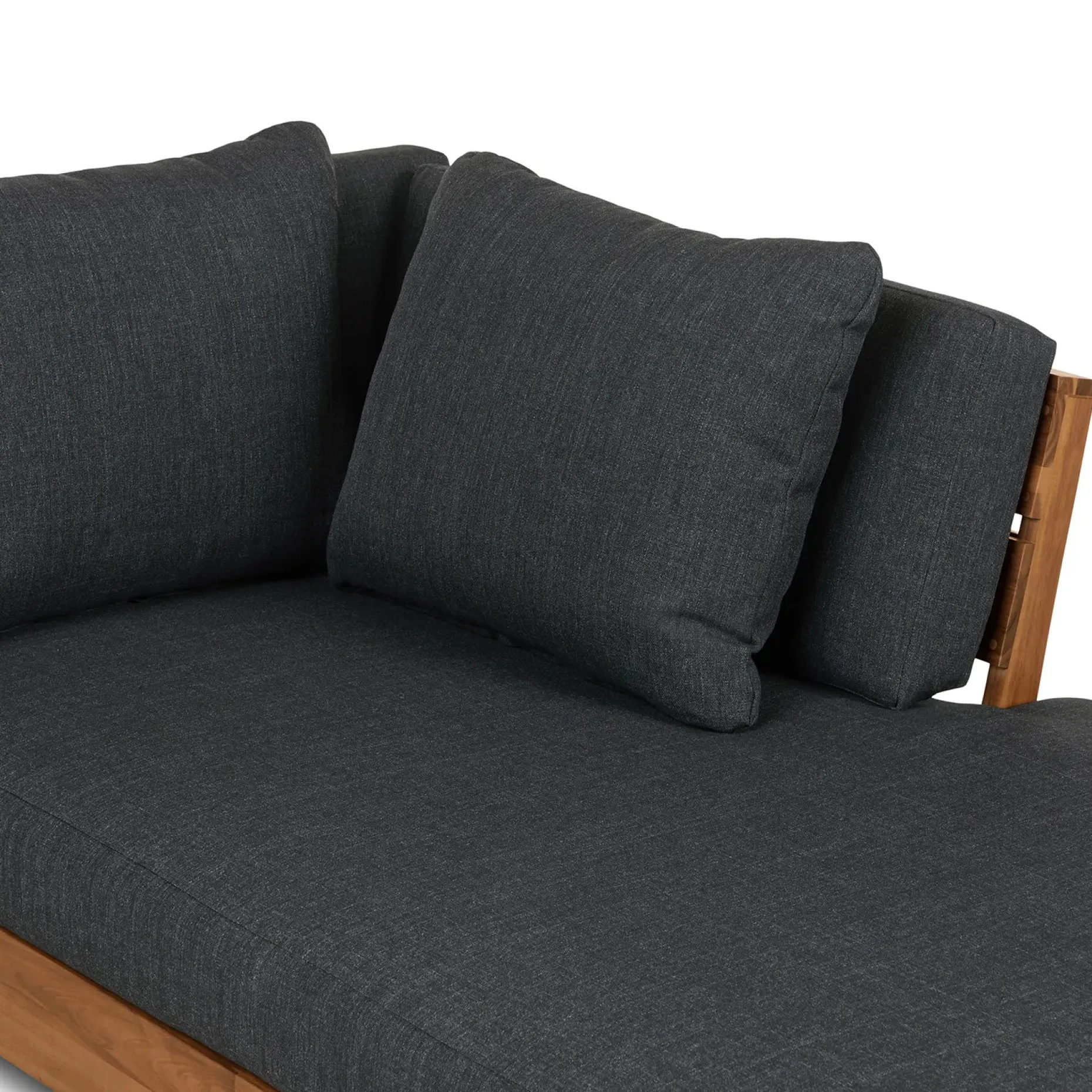 Lubek 82.5" Outdoor Low Right Sectional Set - Slate Gray