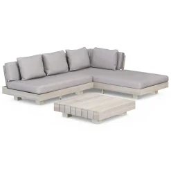 Lubek 82.5" Outdoor Low Right Sectional Set - Beach Sand